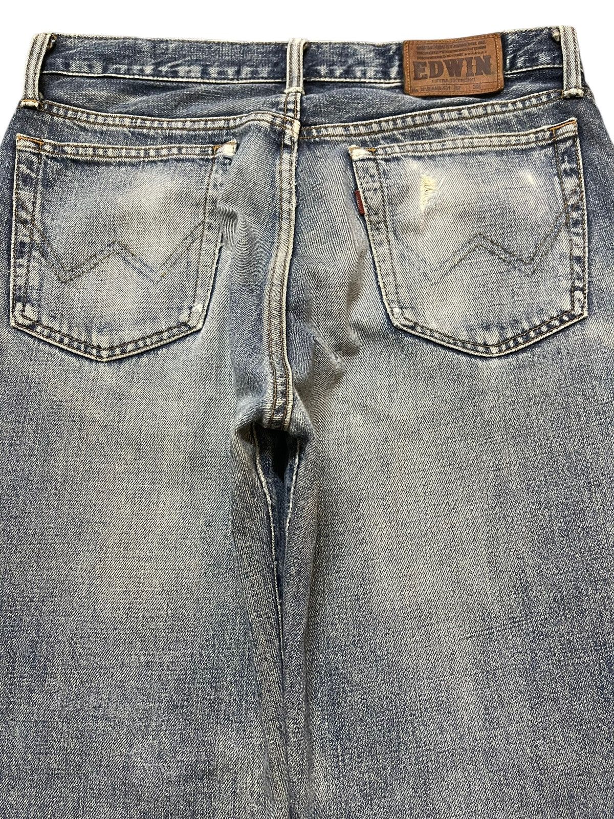 Edwin Vintage Edwin 401 Blue Wash Faded Style Wide Leg Jeans Size US 32 / EU 48 - 5 Thumbnail