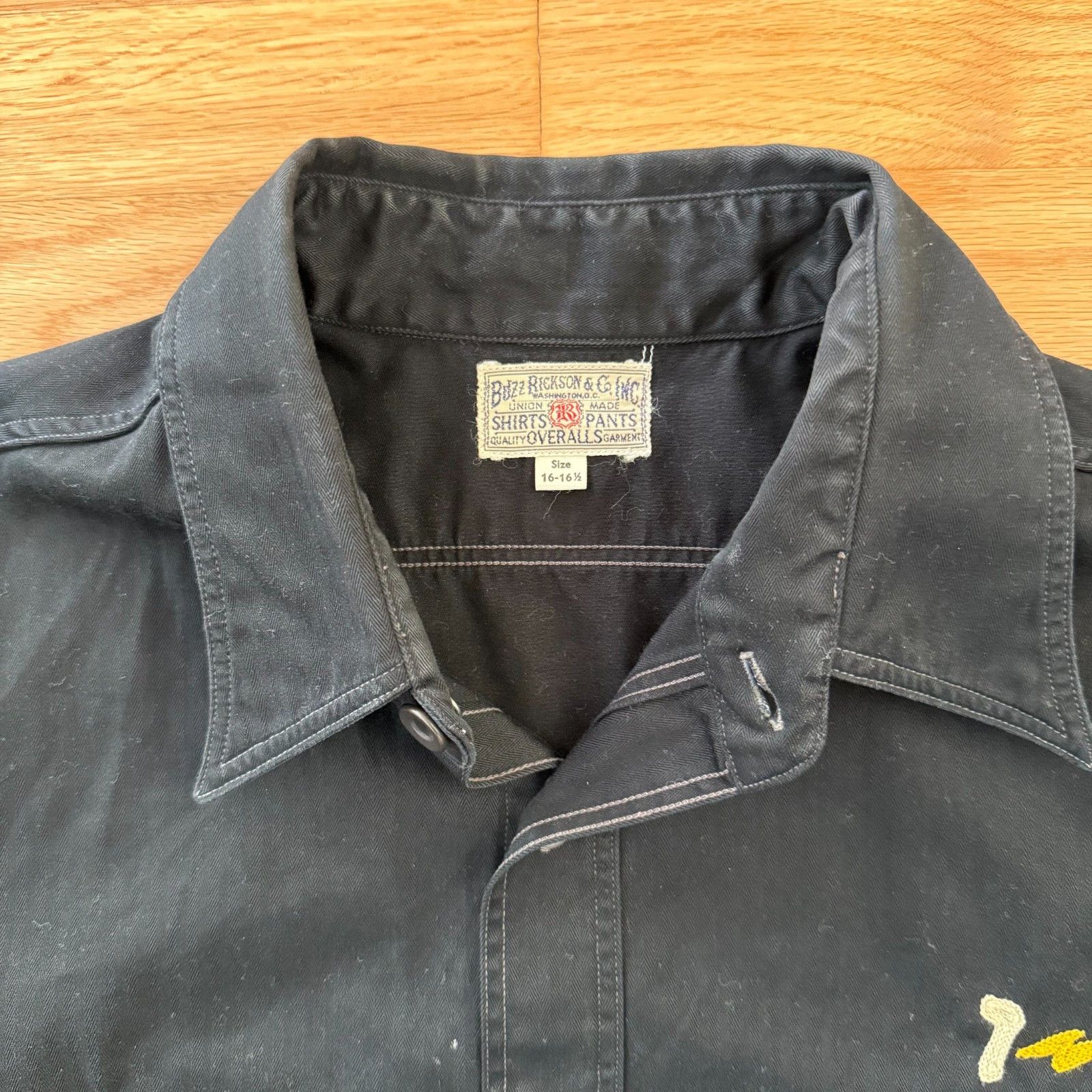Buzz Rickson's Buzz Rickson's Herringbone Embroidered 7th Sons Work Shirt Size US L / EU 52-54 / 3 - 8 Thumbnail