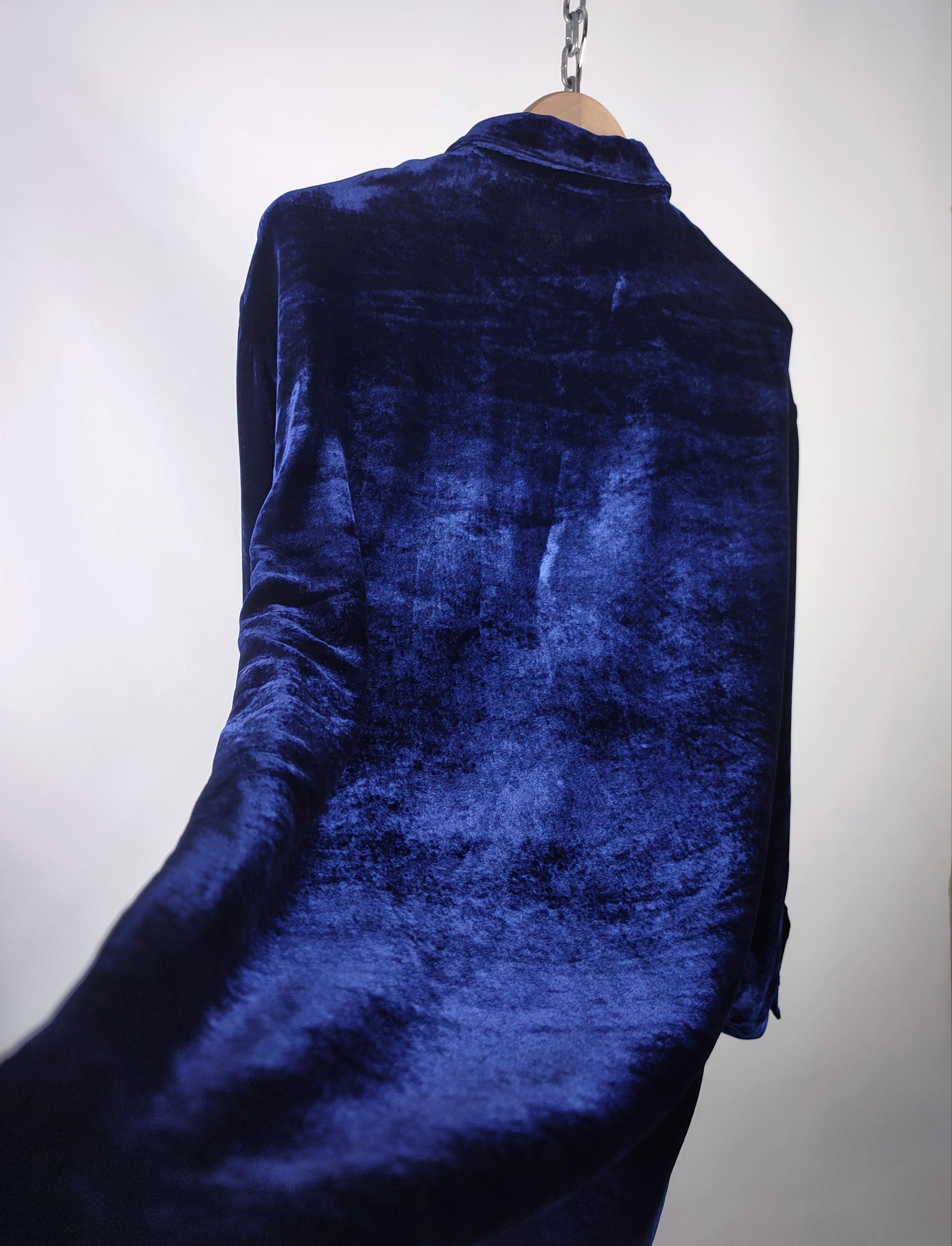 Versace Versace V2 Velour Silk Mesh Barocco Vintage Shirt Size US XL / EU 56 / 4 - 12 Thumbnail