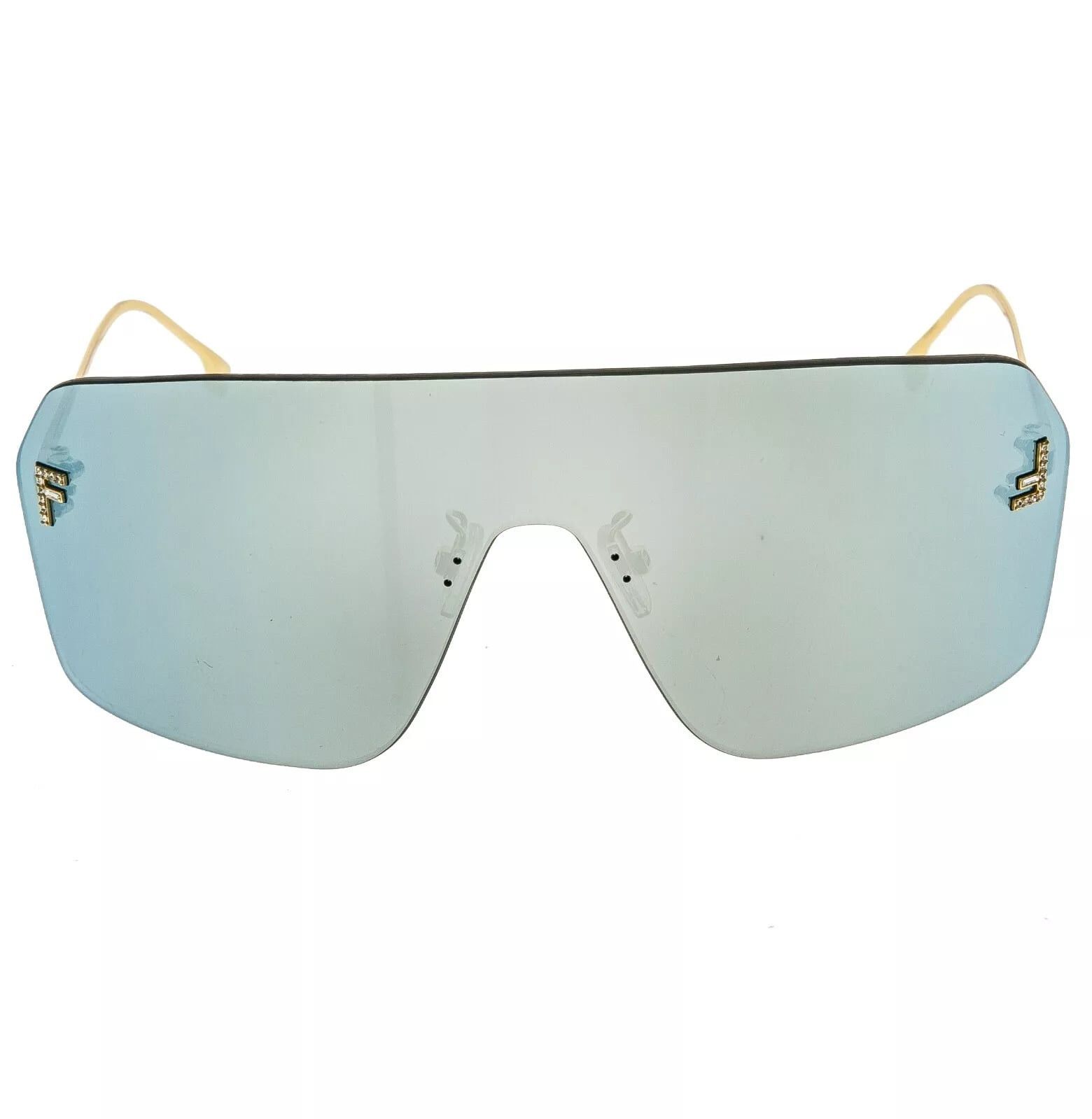 Fendi FENDI FIRST 4121 Gold Blue Mirror Unisex Mask FE4121US Size ONE SIZE - 2 Thumbnail