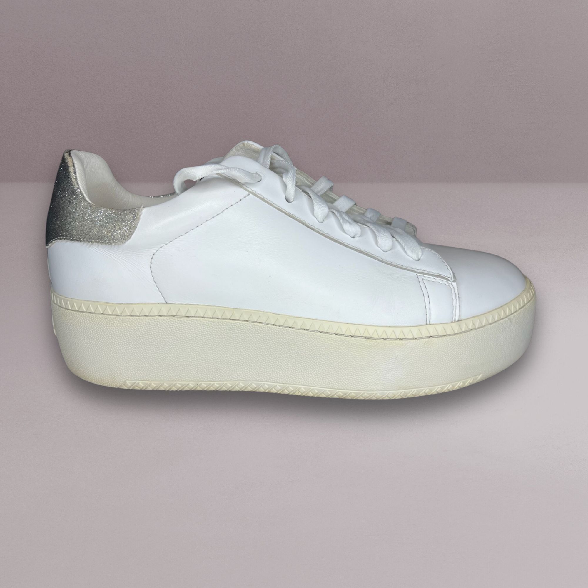 ASH Ash Platform Women Sneakers White Leather Size 9 Stylish Ca Size US 9 / IT 39 - 4 Thumbnail