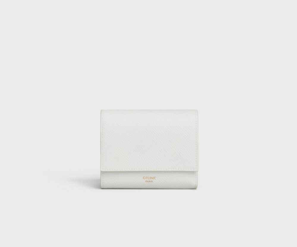 Celine o1w1db10125 10B573BEL Size: OS / Trifold Wallet in White Size ONE SIZE - 1 Thumbnail
