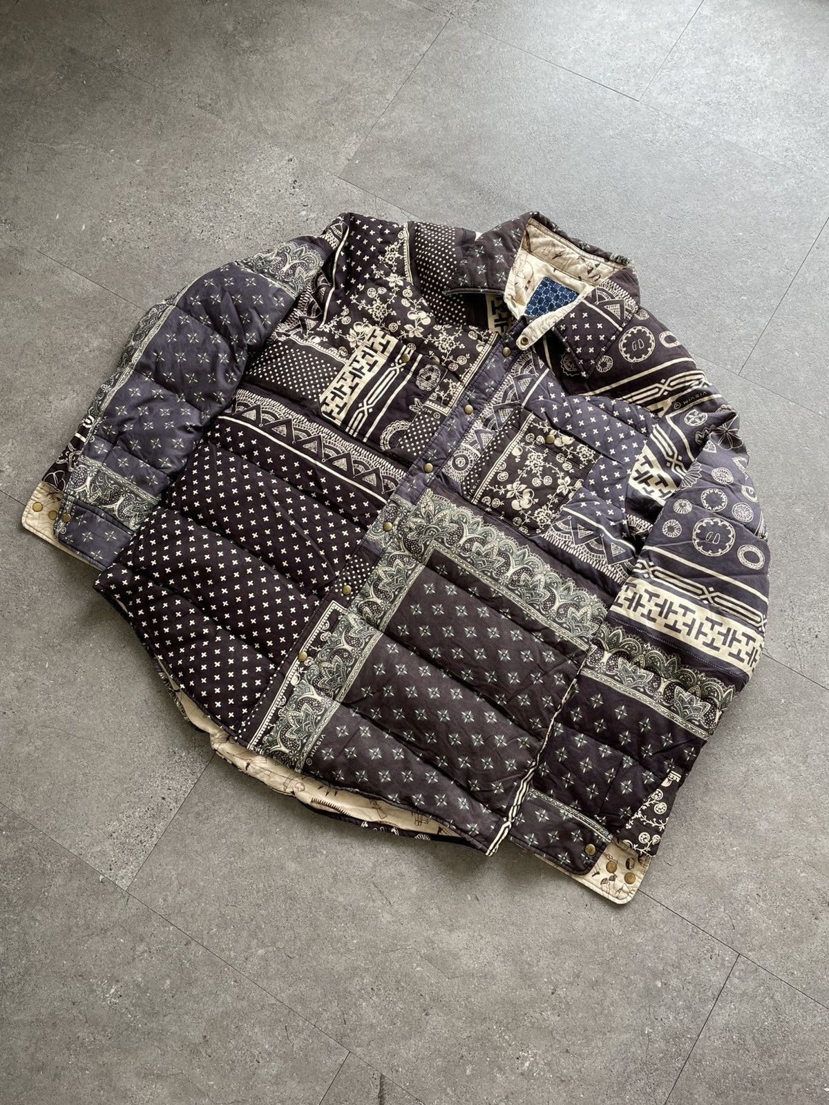 Visvim Visvim ICT Kerchief Down jacket bandana black FW19 Size US XL / EU 56 / 4 - 2 Thumbnail