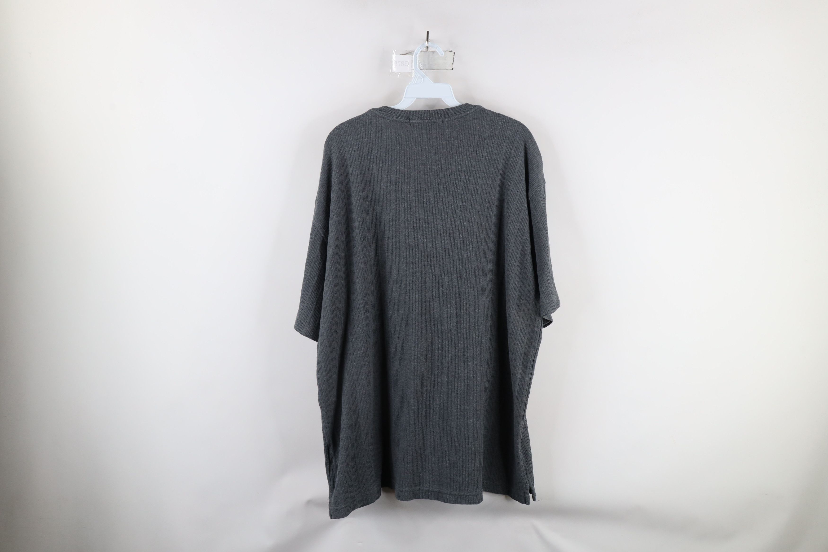 Vintage Vintage 90s Streetwear Baggy Fit Ribbed Knit Henley T-Shirt Size US XL / EU 56 / 4 - 9 Thumbnail