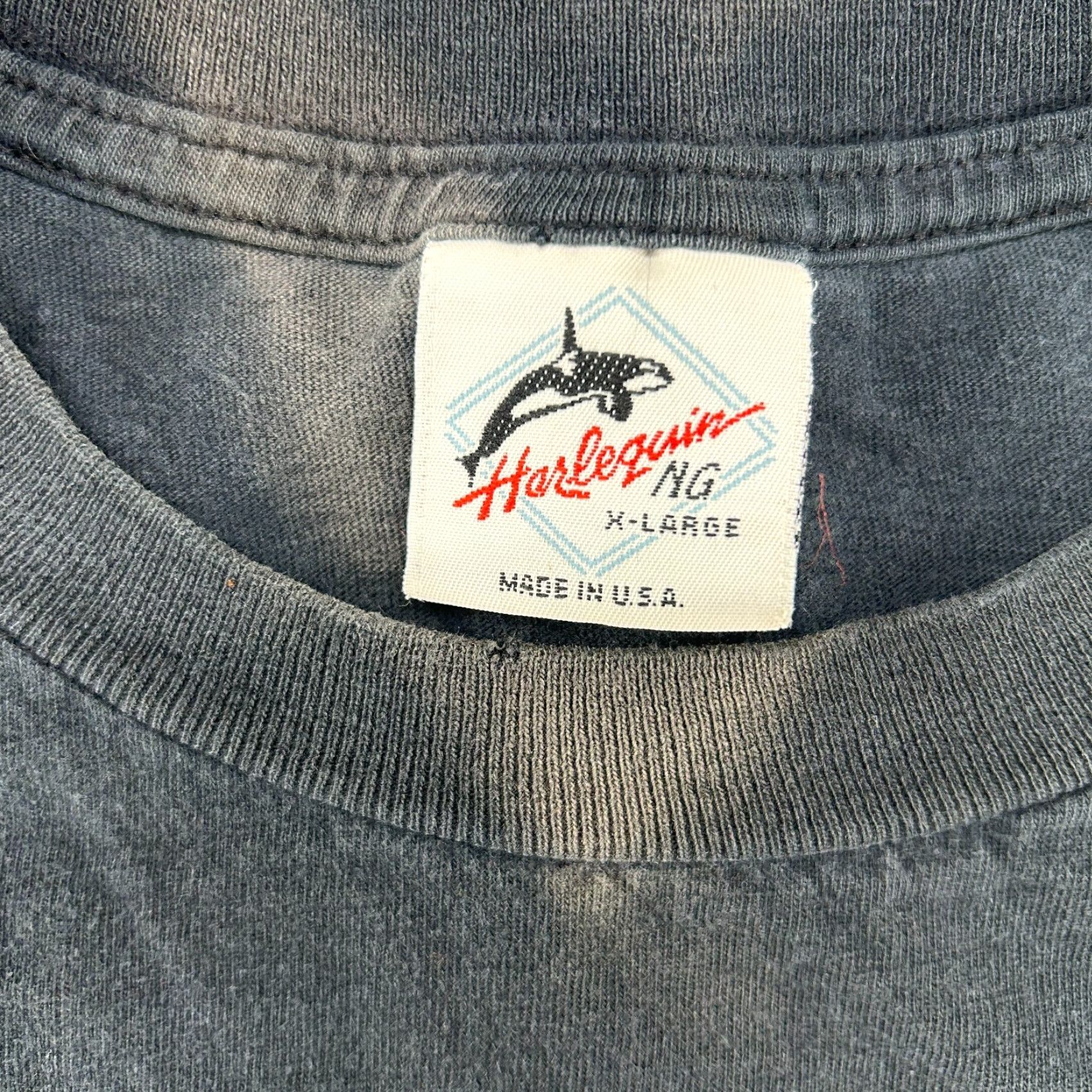 Vintage VINTAGE Harlequin Shirt Mens XL Black Single Stitch Bear Nature Sun Faded 90s Size US XL / EU 56 / 4 - 4 Thumbnail