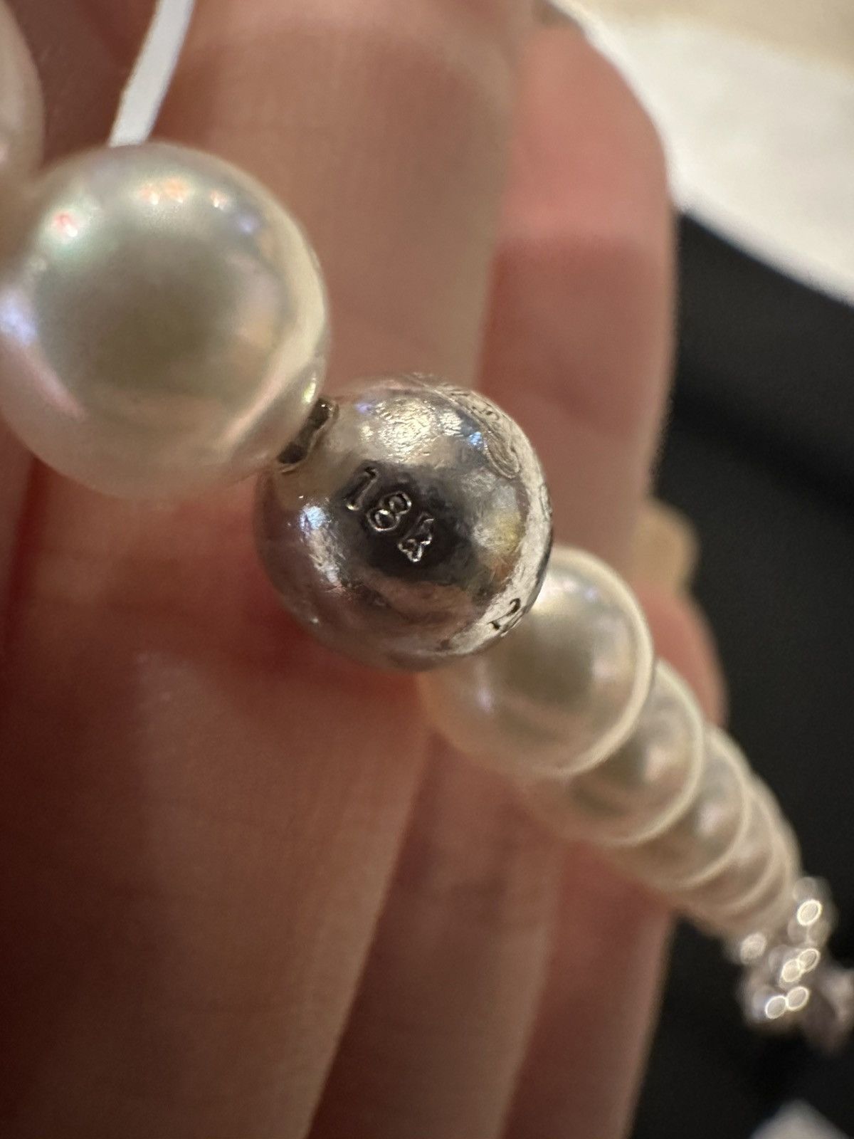 Chrome Hearts Chrome Hearts X Mikimoto White Gold Cross Pearl Necklace Size ONE SIZE - 12 Thumbnail
