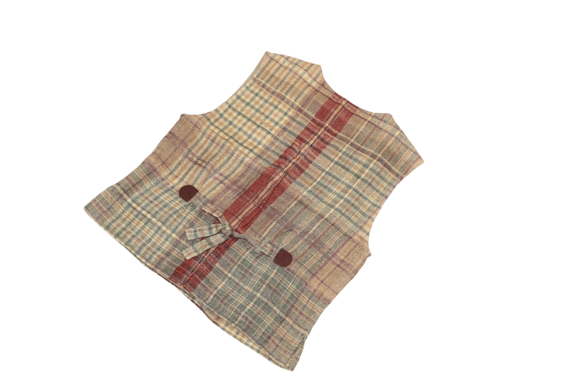 Vintage The Barn clothing and accessories Checkered Linen Waistcoat Size US M / EU 48-50 / 2 - 6 Thumbnail