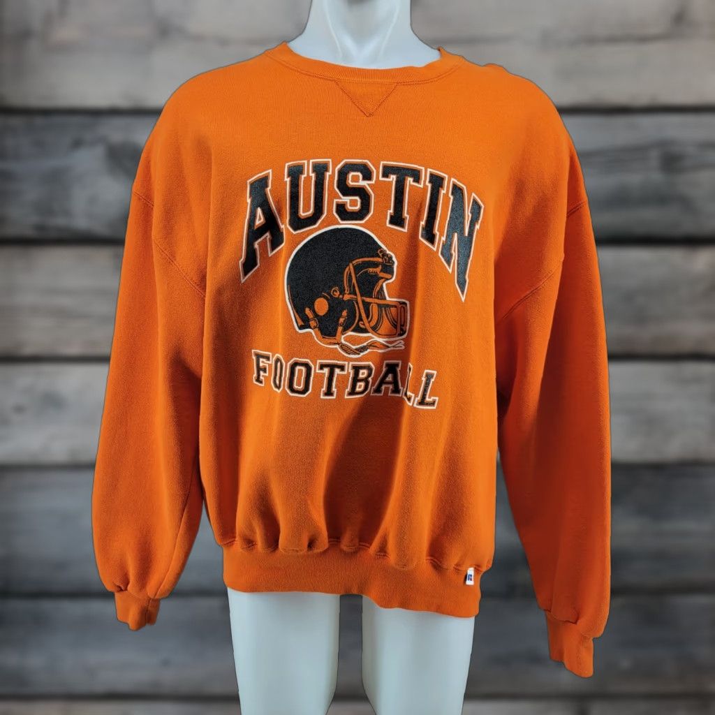 Russell Athletic VINTAGE Russell Athletic Orange Crewneck Sweatshirt Adult XL Tiger 90s College Football Size US XL / EU 56 / 4 - 1 Thumbnail