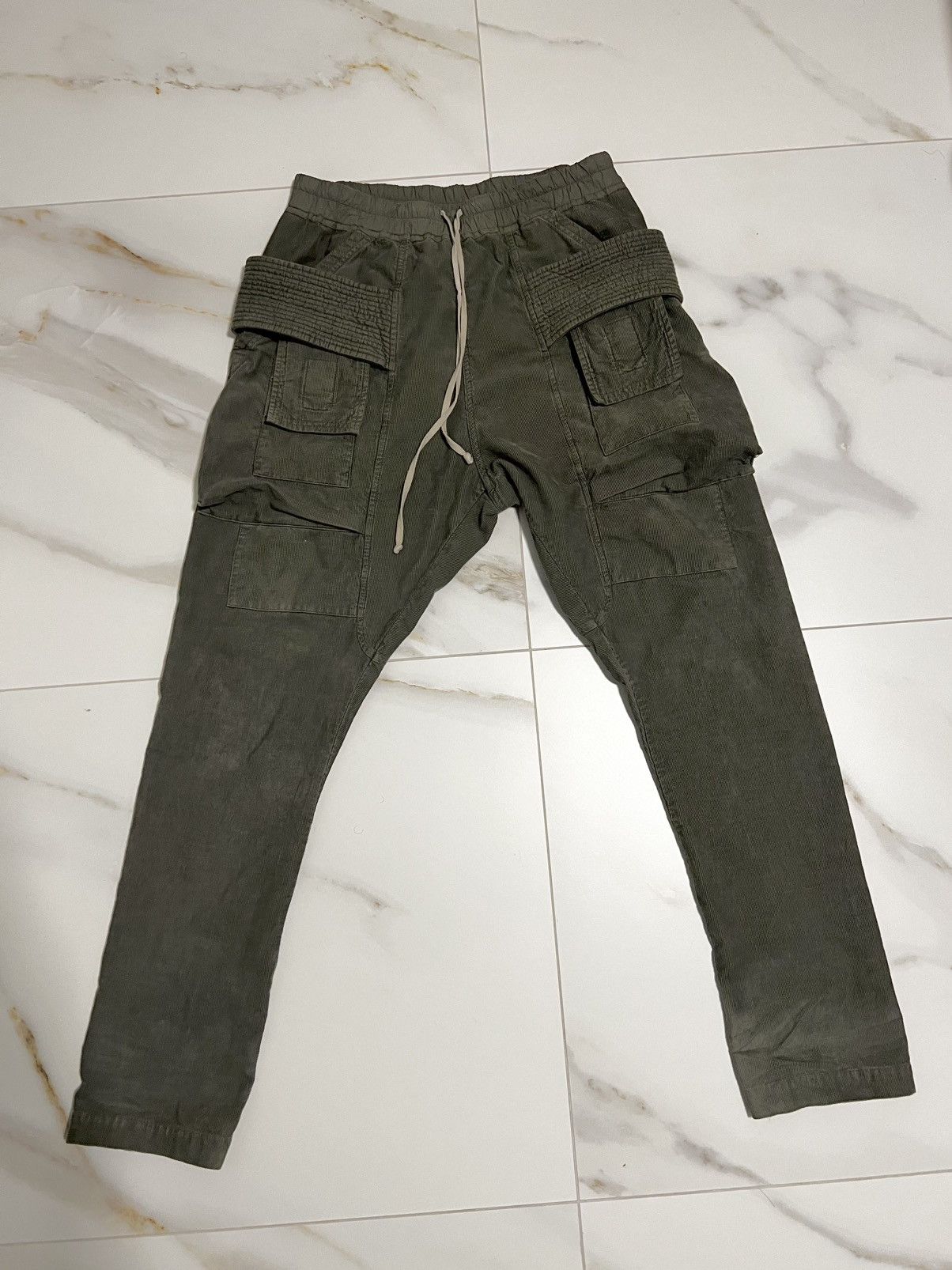 Rick Owens Drkshdw Rick Owens DRKSHDW Creatch Cargo Drawstring in Hustler Blue Size US 34 / EU 50 - 1 Thumbnail