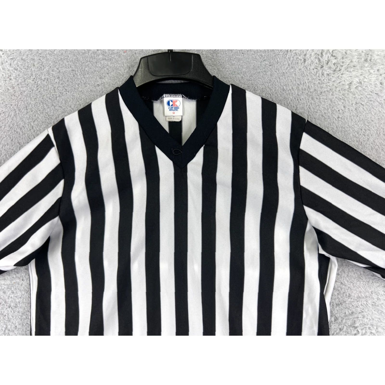KEEN Cliff Keen Referee Shirt Mens 2XL White V-Neck Short Sleeve Polyester Cotton Jersey Logo Breatha​ble Sports Shirt Size US XXL / EU 58 / 5 - 4 Thumbnail