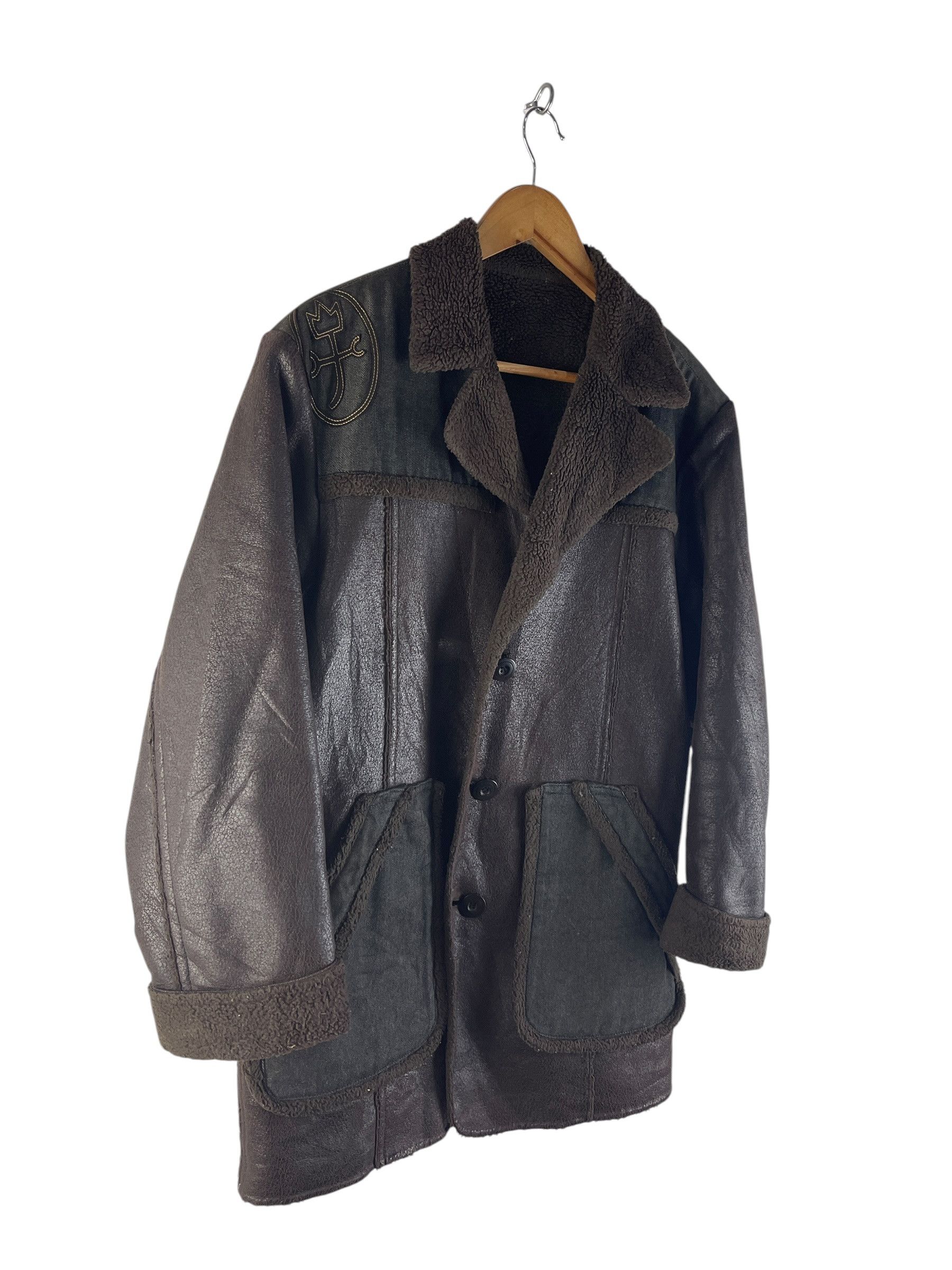 Jean Charles De Castelbajac Vintage Castelbajac Sport Faux Shearling Leather Coat Jacket Size US L / EU 52-54 / 3 - 5 Thumbnail