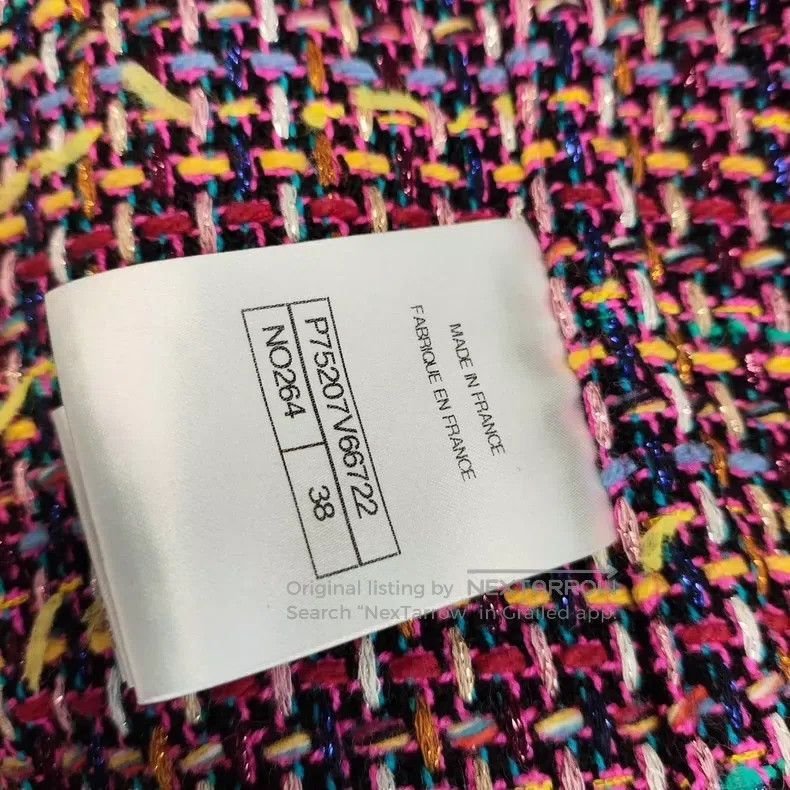 Chanel Chanel 23A tweed coat pink and black Size XS / US 0-2 / IT 36-38 - 5 Thumbnail