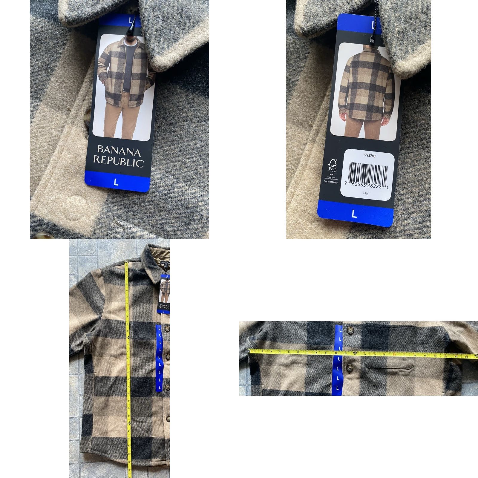 Banana Republic Banana Republic Jacket Coat Tan L Plaid Men Coat Size L Tan Jacket Banana Republic Men Size US L / EU 52-54 / 3 - 8 Thumbnail