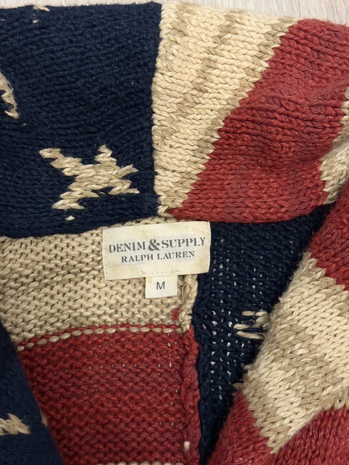 Denim & Supply Ralph Lauren Rare Polo Ralph Lauren American Flag Cardigan Size US M / EU 48-50 / 2 - 4 Thumbnail