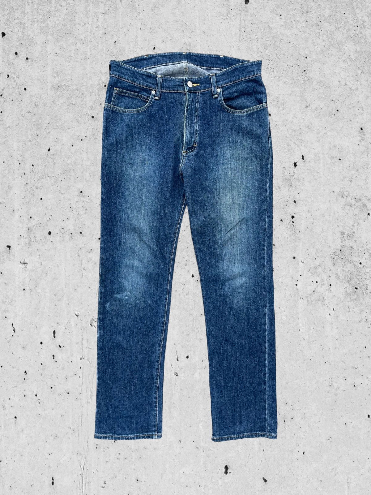 Designer × Wrangler 🔥 Wrangler Blue Distressed Denim W34 🔥 Size US 34 / EU 50 - 2 Thumbnail