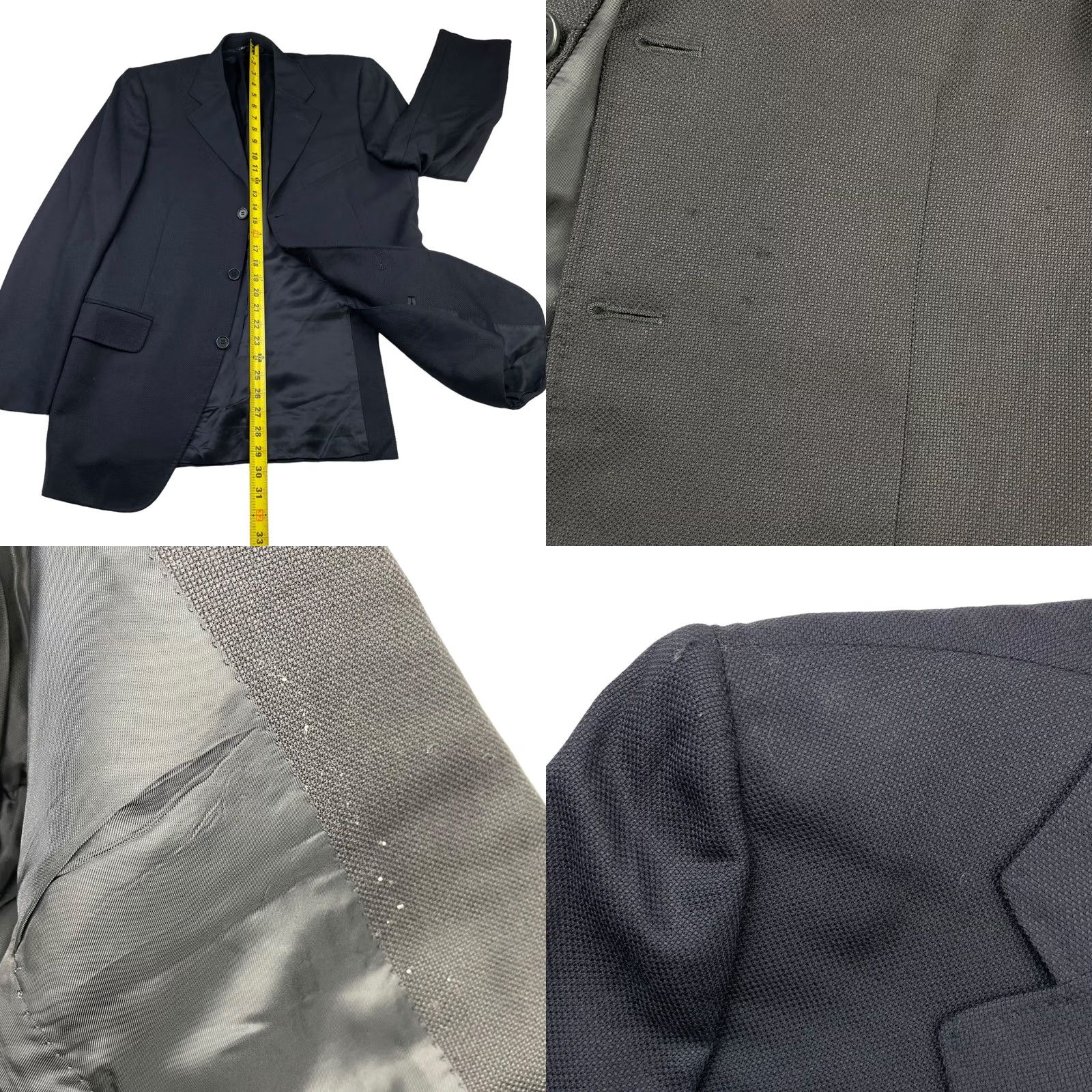Canali Canali Men's Blazer Blue 3-Button Knit Wool 100% Italy 38R US 48 EU Size 38R - 9 Thumbnail