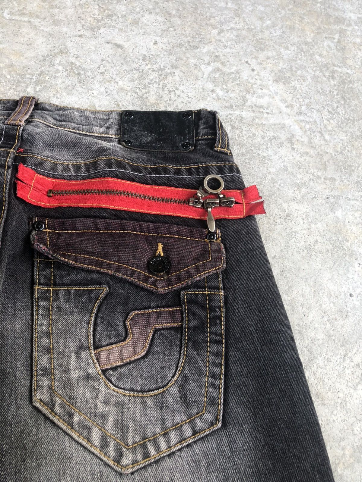 semanticdesign Japanese Semantic Design Flared Jeans Distressed Punk Style Size US 30 / EU 46 - 16 Thumbnail