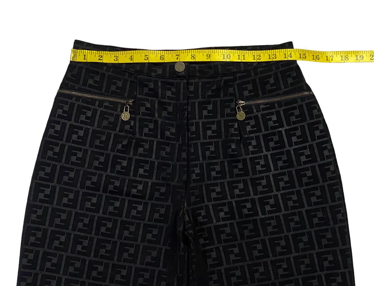 Fendi Vintage Fendi Zucca Monogram Stretch Black Pants Size US 29 - 4 Thumbnail