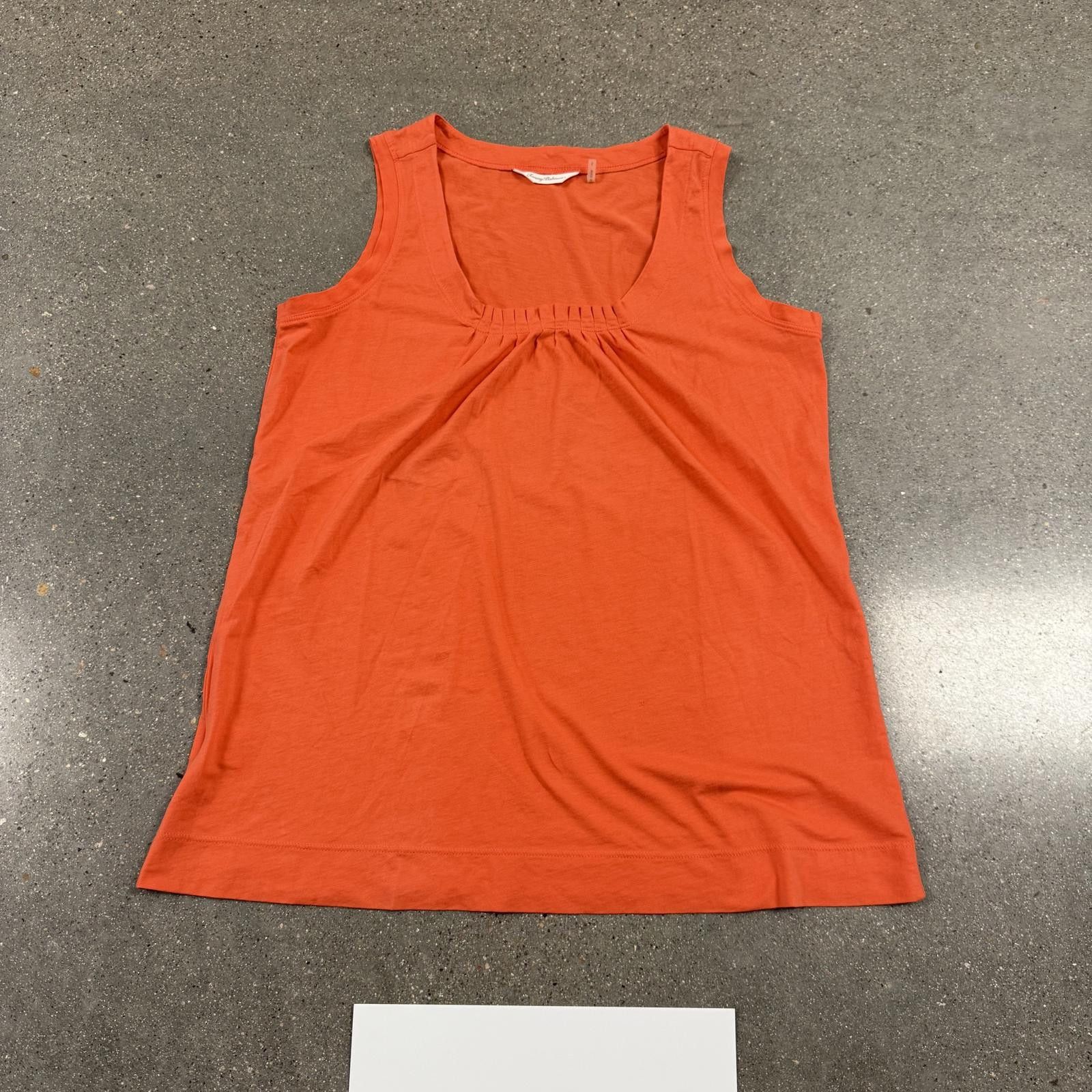 Tommy Bahama NWOT Tommy Bahama Women's Orange Sleeveless Shirt Cinched S Size S / US 4 / IT 40 - 1 Thumbnail