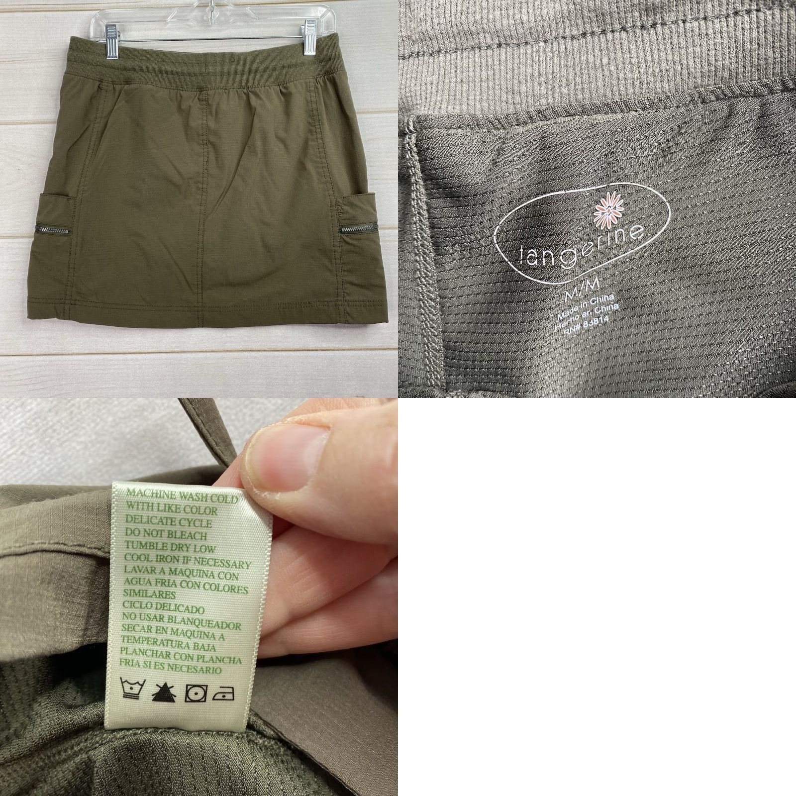 Vintage Tangerine Skort Women M Green Pull On Athletic Golf Pockets Short Size M Size ONE SIZE - 8 Thumbnail