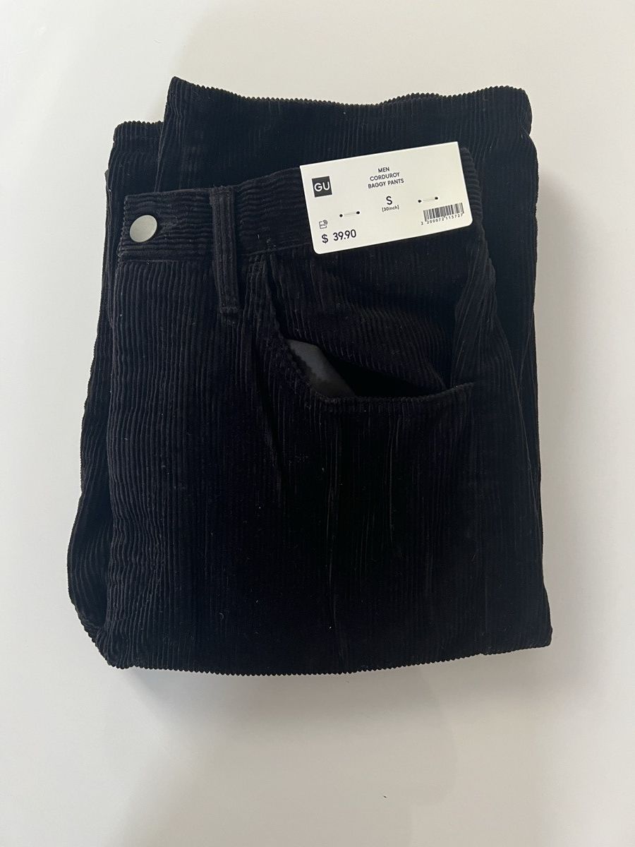 GU Black Corduroy Pants Size US 30 / EU 46 - 1 Thumbnail