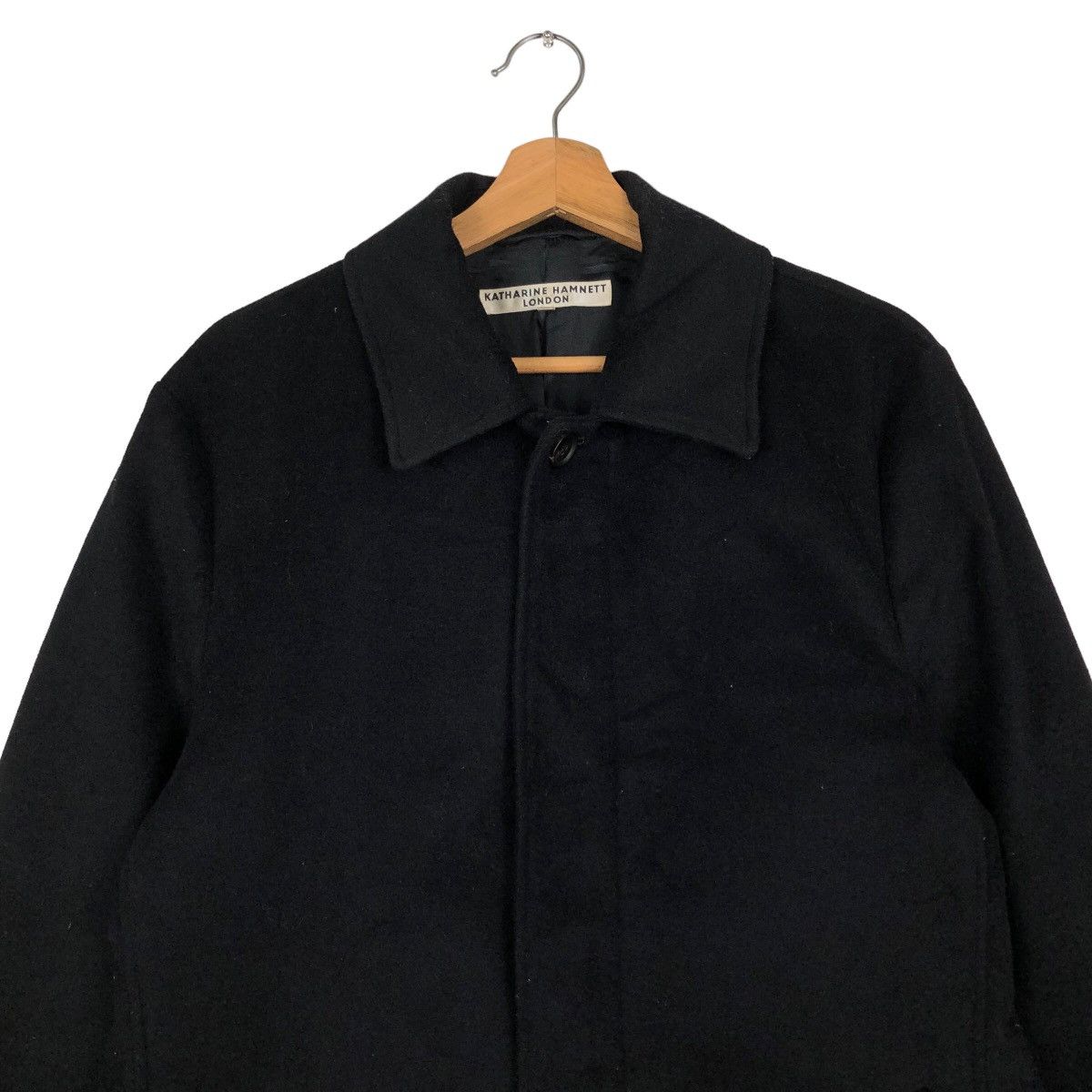 Japanese Brand 🔥Rich Black Long Jacket Katharine Hamnett Issey Miyake Size US XL / EU 56 / 4 - 3 Thumbnail