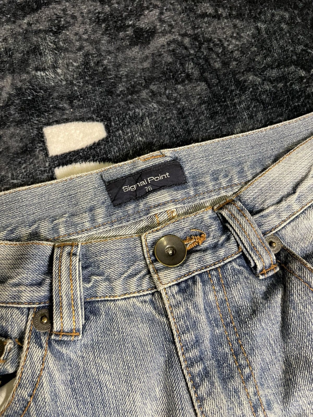 Japanese Brand Signal Point Twisted Leg Thunder Washed Denim Size US 30 / EU 46 - 7 Thumbnail
