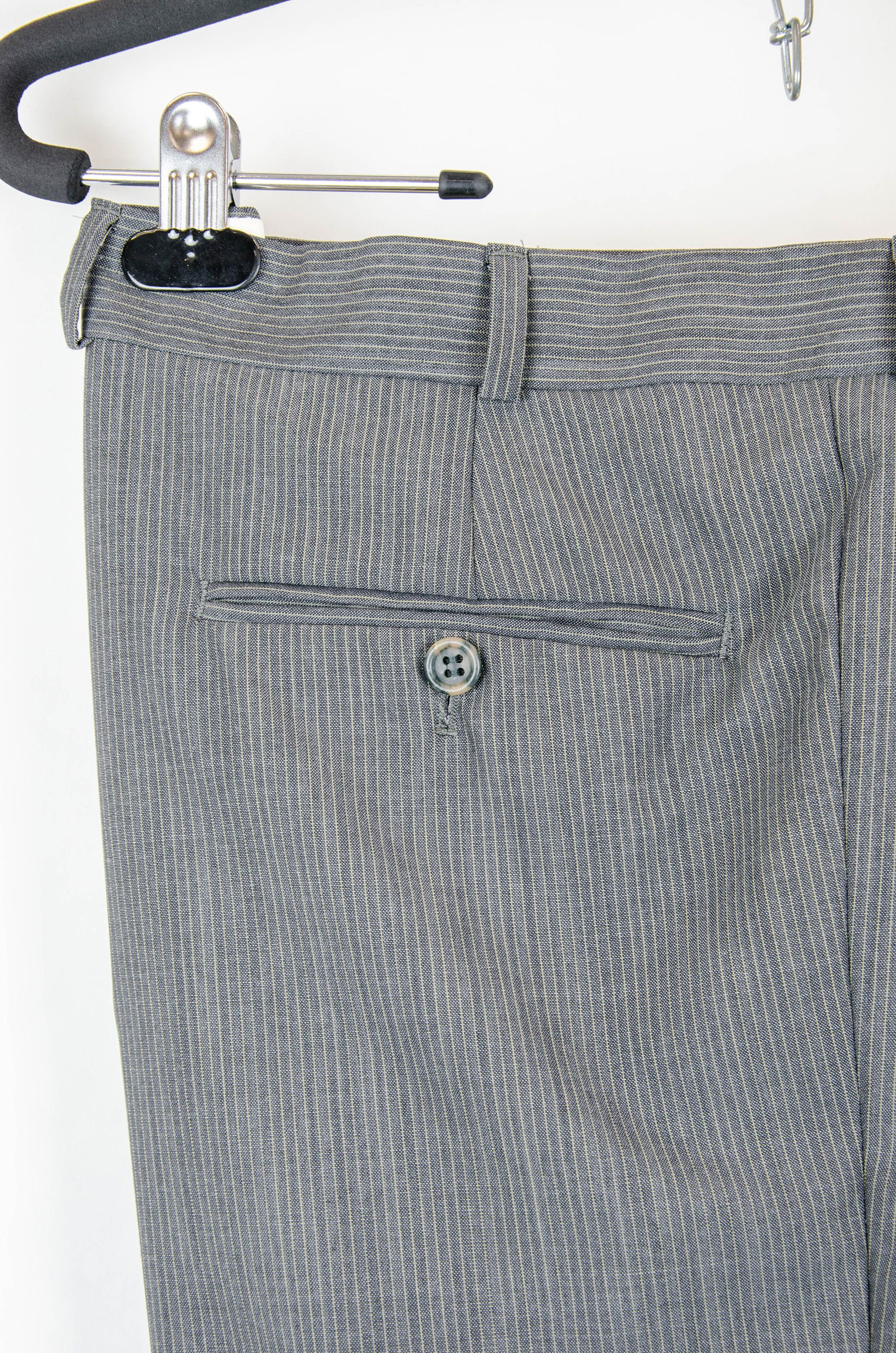 Yves Saint Laurent YSL Pour Homme Pinstripe Wool Suit - Size 26 Size 46R - 5 Thumbnail