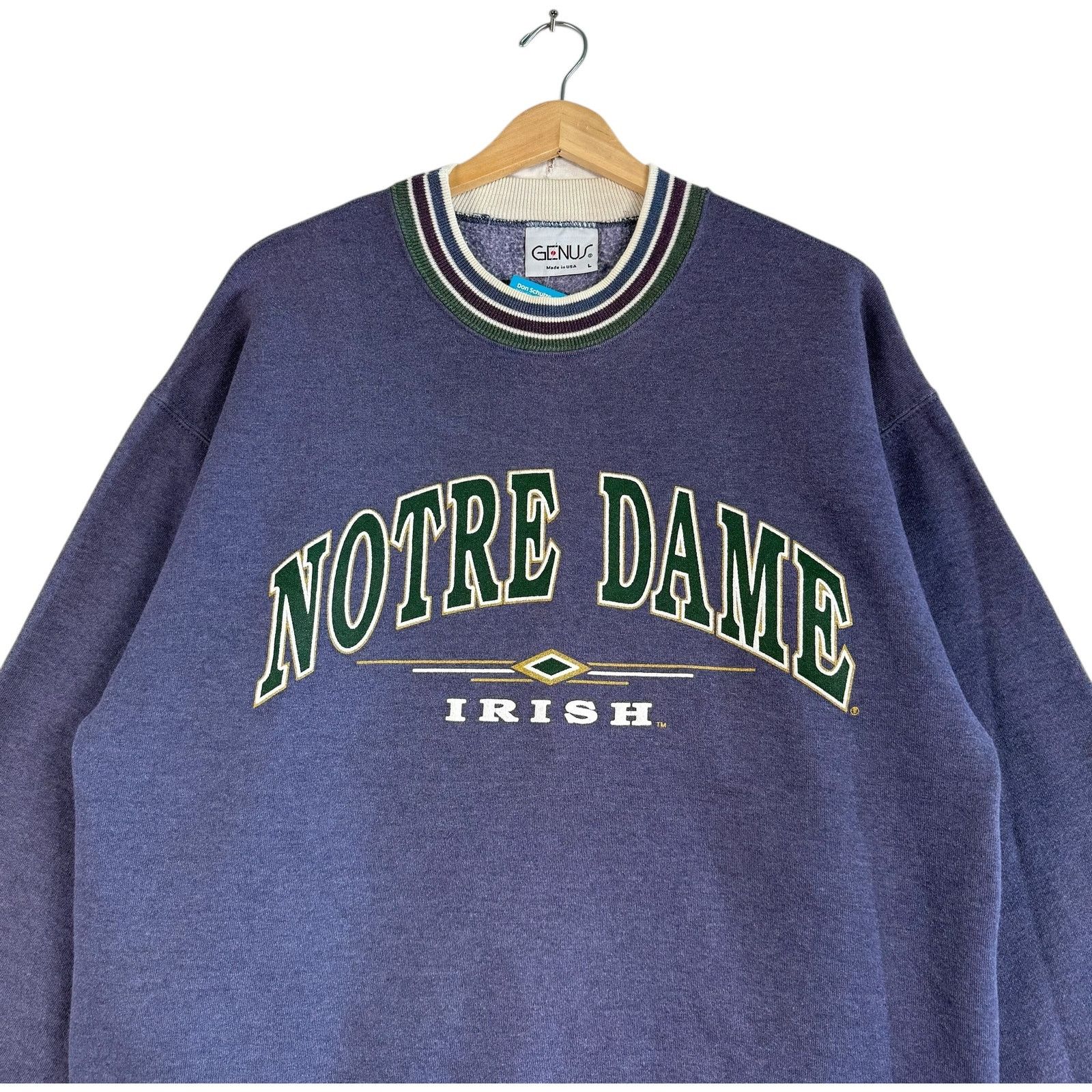 Vintage Vintage University Of Notre Dame Arch Spellout Crewneck L Size US L / EU 52-54 / 3 - 2 Thumbnail