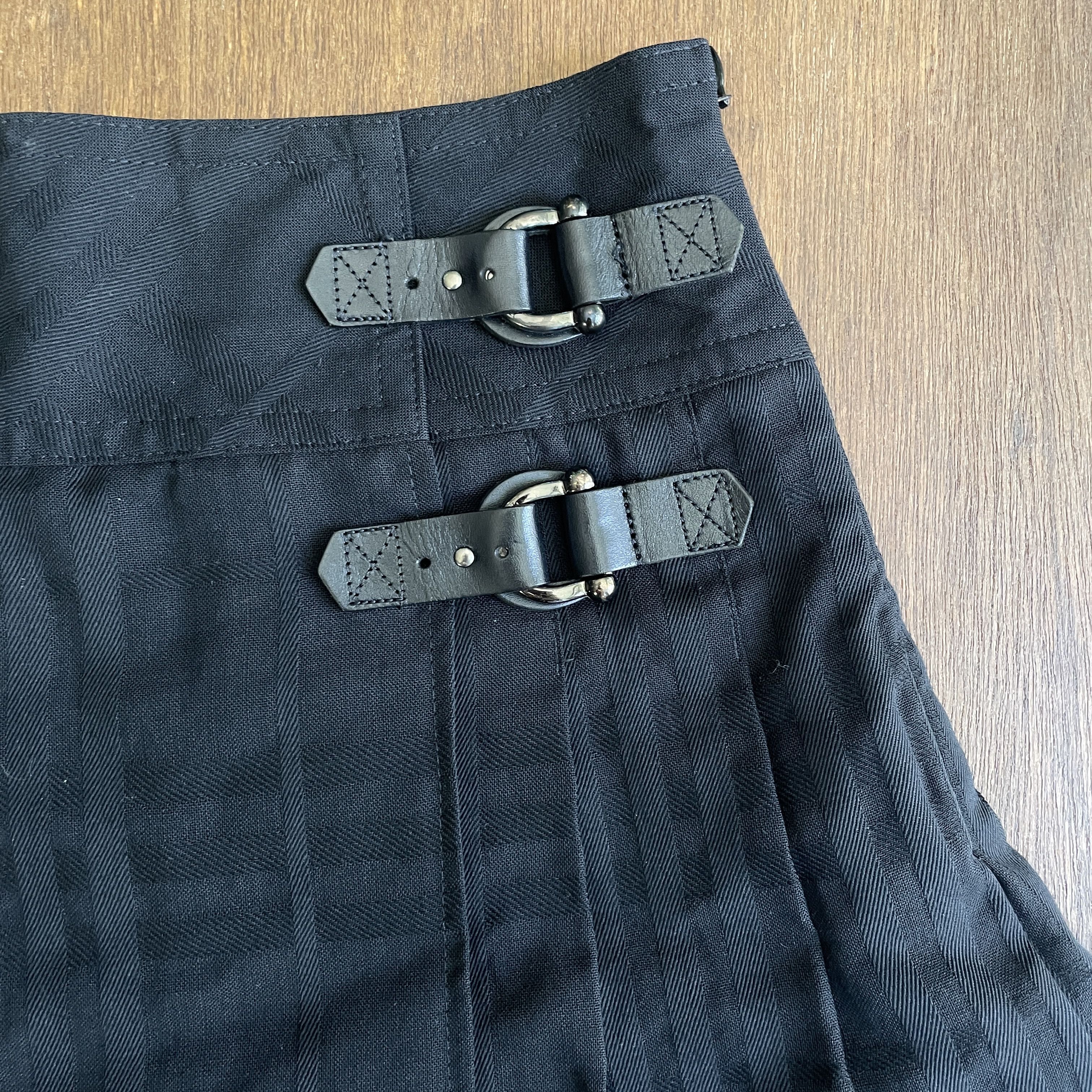 Burberry Burberry Blue Label Leather Belt Skirt Size.36 Size 36" / US 14 / IT 50 - 3 Thumbnail