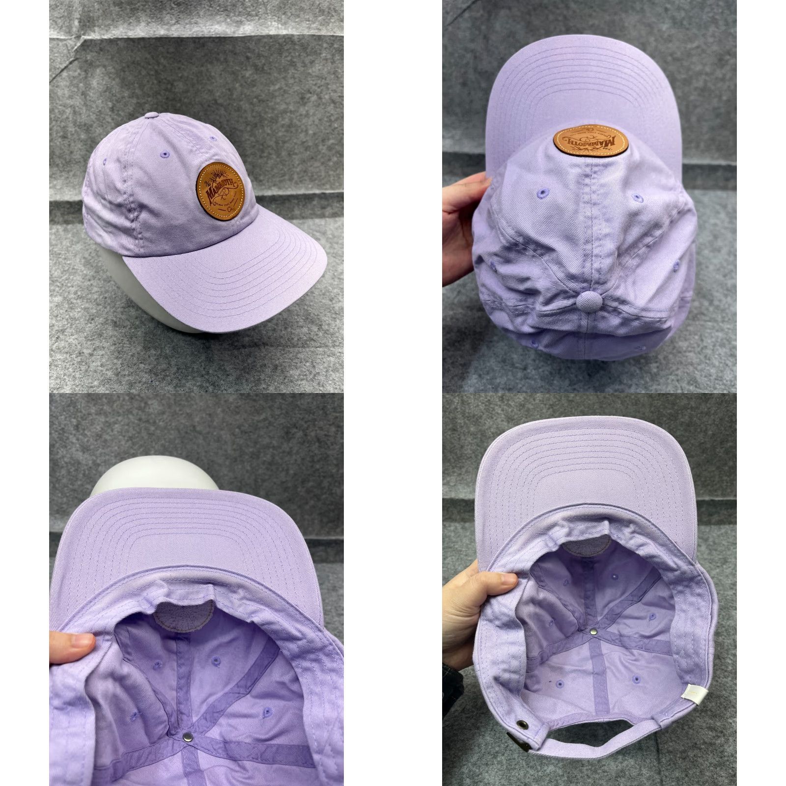 Vintage Mammoth Hat Cap Strap Back Adult One Size Purple 100% Cotton Outdoors Baseball Cap Mens Size ONE SIZE - 8 Thumbnail