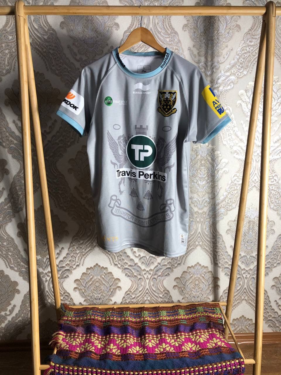 Canterbury of New Zealand × Vintage VERY RARE BURRDA SPORT NORTHAMPTON RUGBY ENGLAND JERSEY Y2K Size US L / EU 52-54 / 3 - 1 Thumbnail