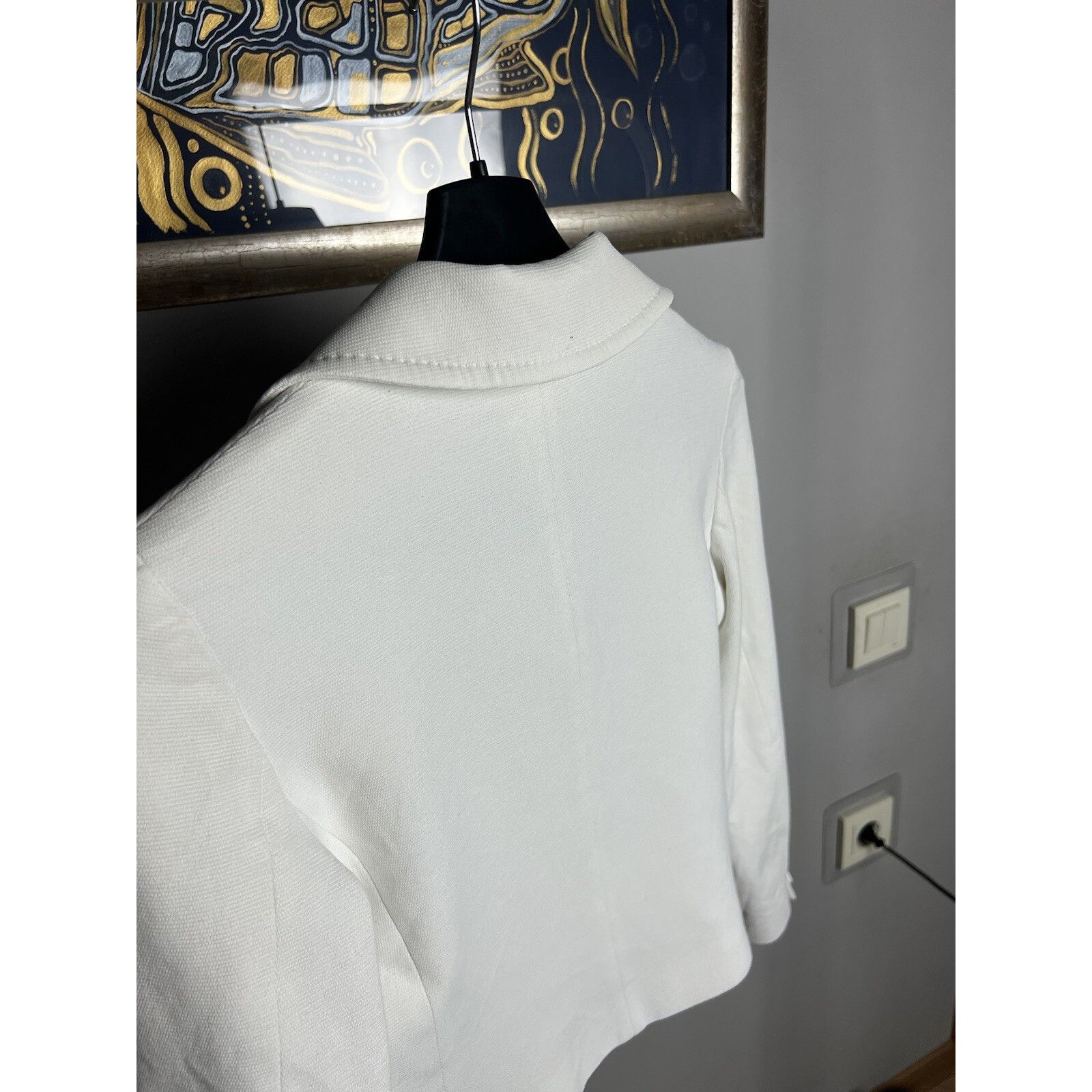 Dolce & Gabbana Dolce&Gabbana White Double Breasted Cropped Pea Coat Jacket Size M / US 6-8 / IT 42-44 - 7 Thumbnail