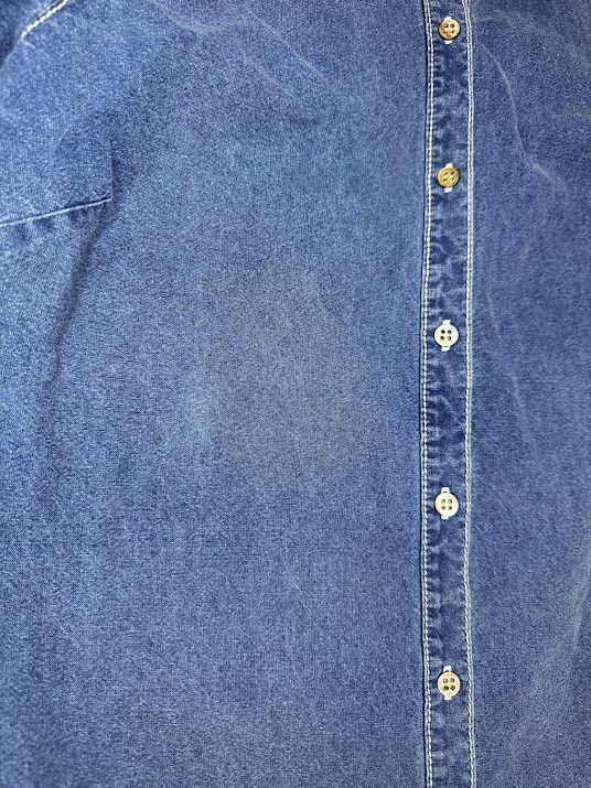 J.McLaughlin Denim Button Down Shirt XS Long Sleeve Chambray Collared Top Size XS / US 0-2 / IT 36-38 - 3 Thumbnail
