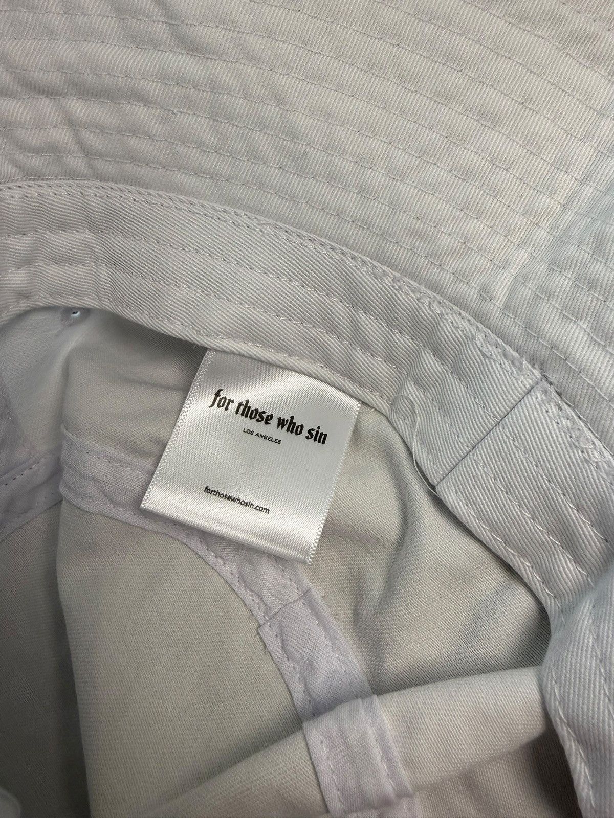 For Those Who Sin ftws full logo white bucket hat Size ONE SIZE - 3 Thumbnail