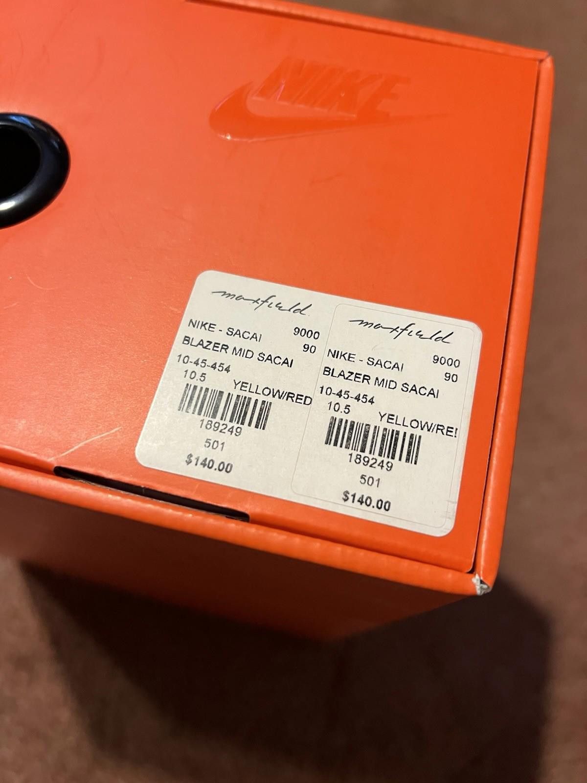 Nike 2019 Nike Blazer Mid Sacai Snow Beach BV0072-700 US10.5 Size US 10.5 / EU 43-44 - 11 Thumbnail
