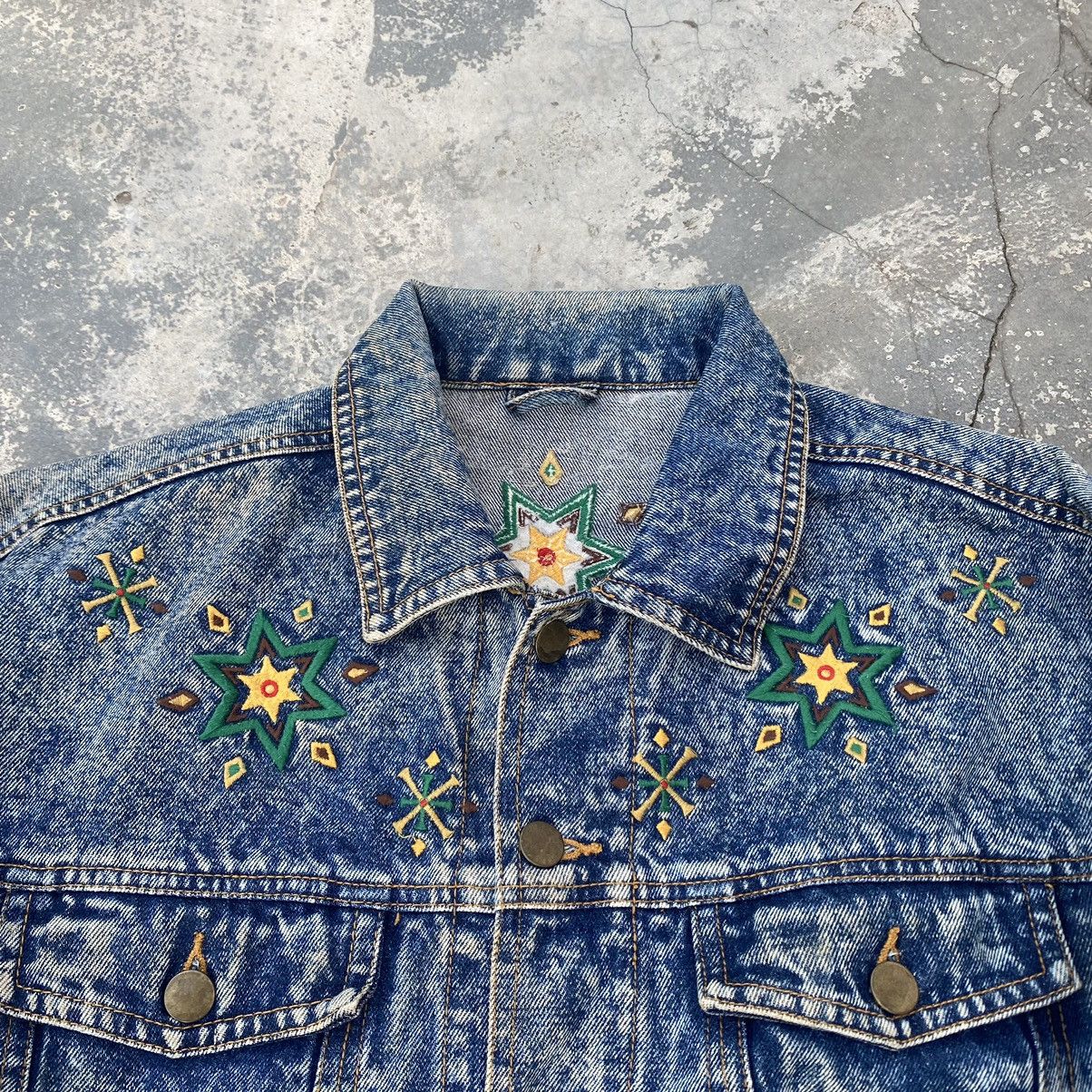 Japanese Brand VTG Acid Wash Denim Jacket KAPITAL STYLE Size US L / EU 52-54 / 3 - 9 Thumbnail