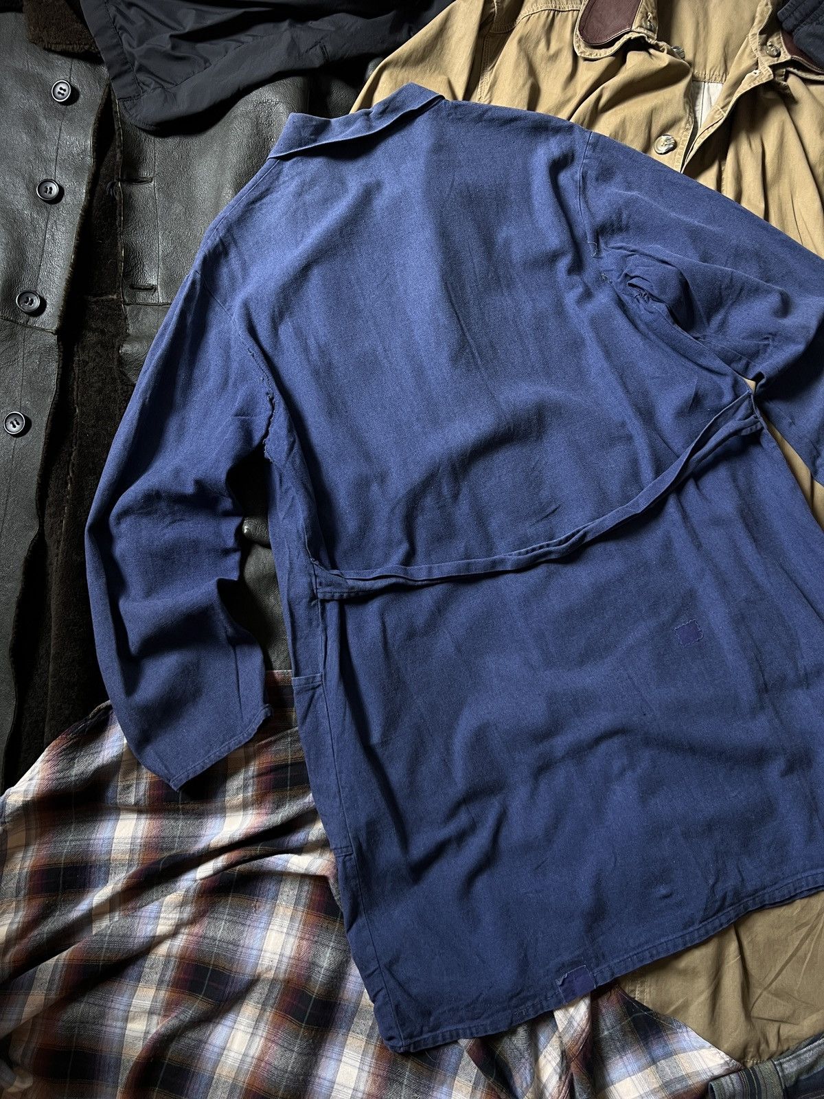 Vintage 50s Vintage French Workwear Long Coat German Light Jacket Size US L / EU 52-54 / 3 - 4 Thumbnail