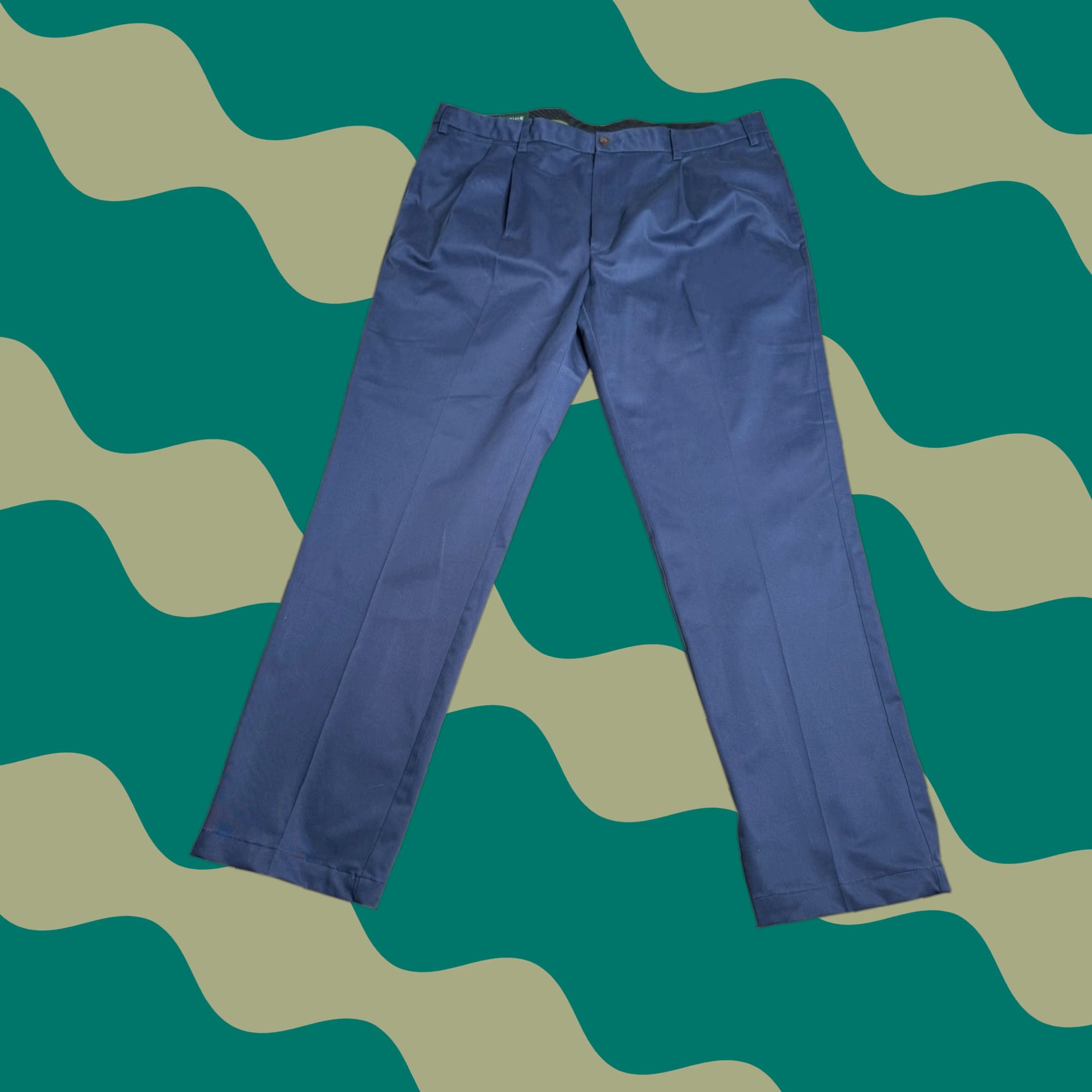 Orvis VINTAGE Orvis Mens Blue Pleated Dress Pants Size 42 Cotton Blend Office Dress Pants Size US 42 / EU 58 - 1 Thumbnail