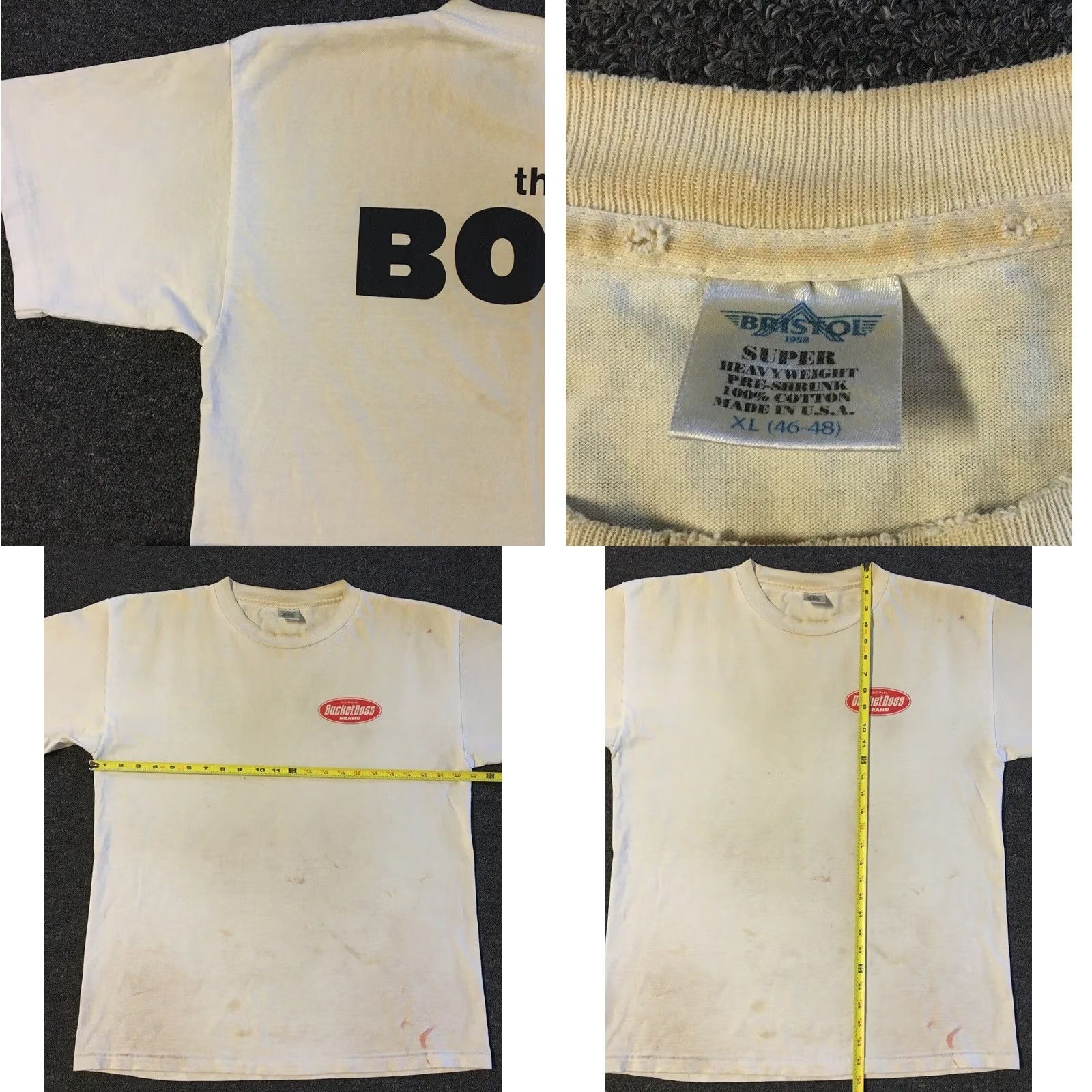 Vintage VINTAGE The BOSS Faded Distress Shirt XL Mens T-Shirt 90s Distressed White Funny Rock Punk Harley Biker Jackson Joke Retro USA 80s 90s Shirt XL Mens Size US XL / EU 56 / 4 - 10 Thumbnail