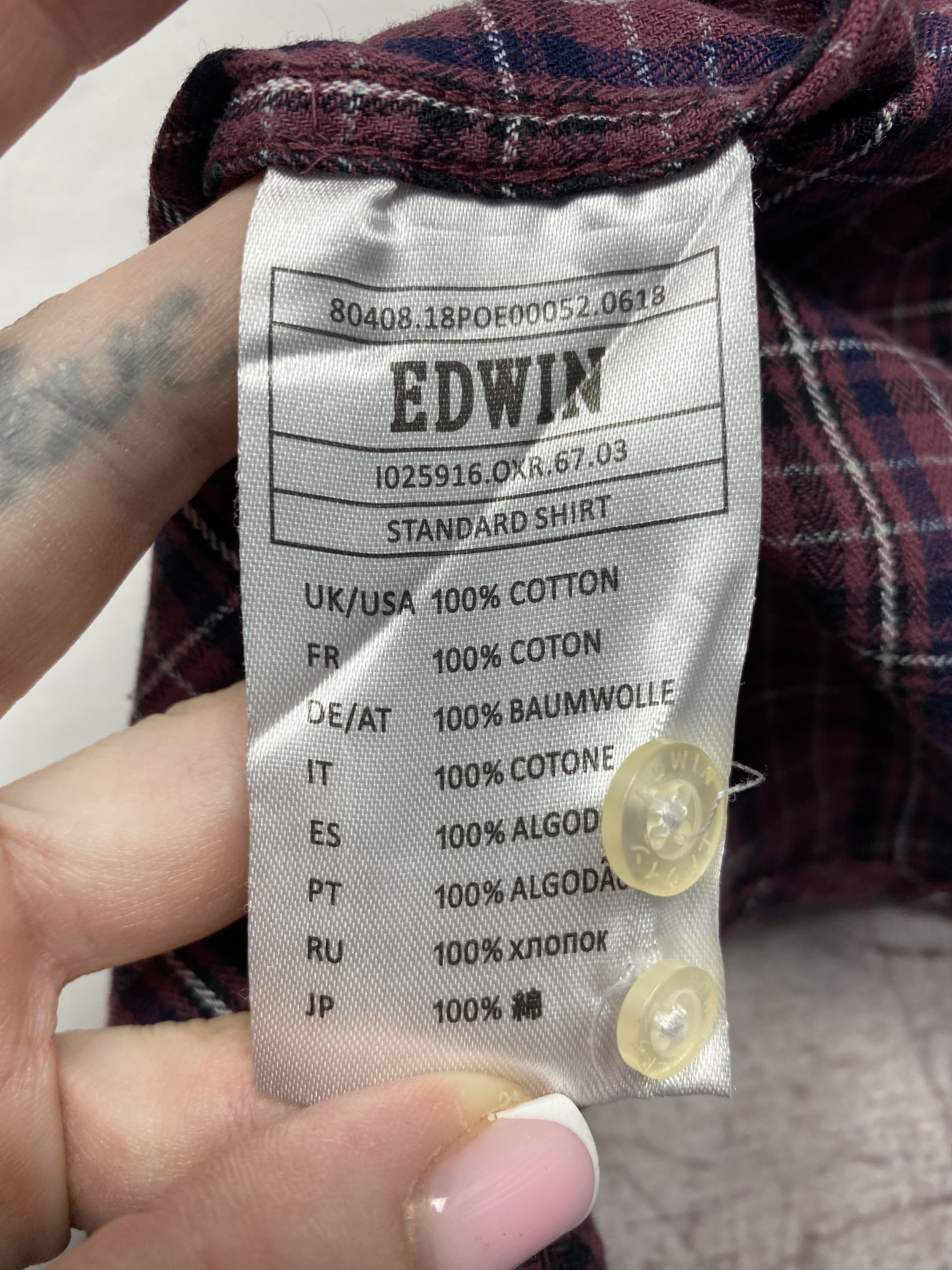 Edwin × Flannel Edwin Vintage Standard Flannel Plaid Shirt Y2K Size US L / EU 52-54 / 3 - 6 Thumbnail