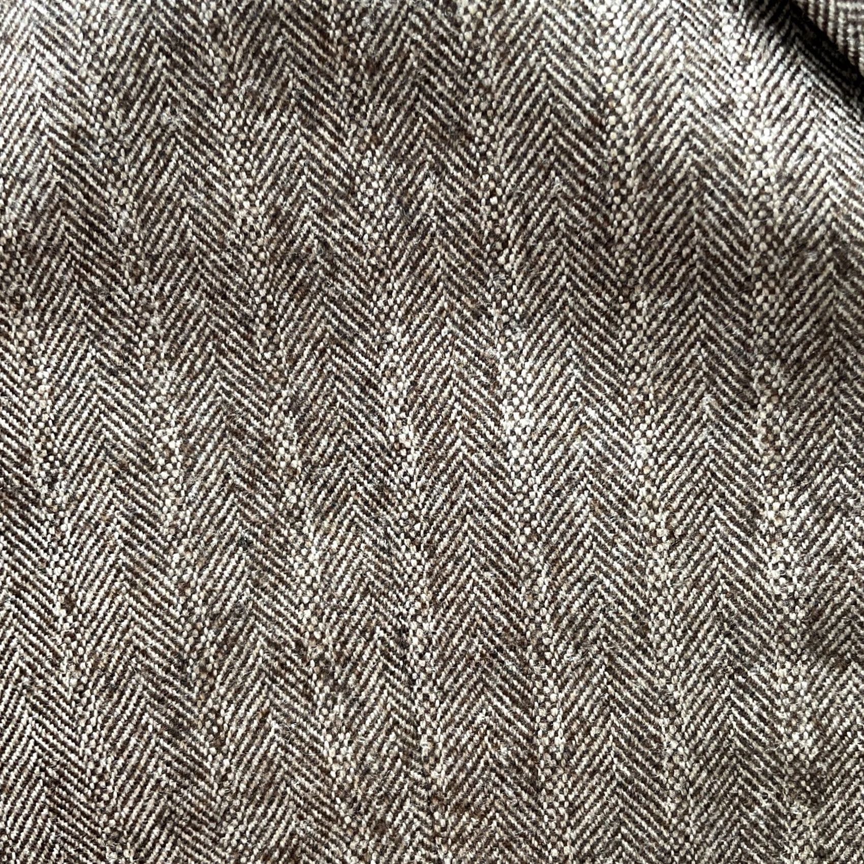 Hugo Boss HUGO BOSS Sport Jacket Mens 44R Wool Tweed Herringbone Double-Vented Brown Blazer Loro Piana Zelander Merino Wool JACKET/COAT BUTTON Styled? Size 44R - 7 Thumbnail