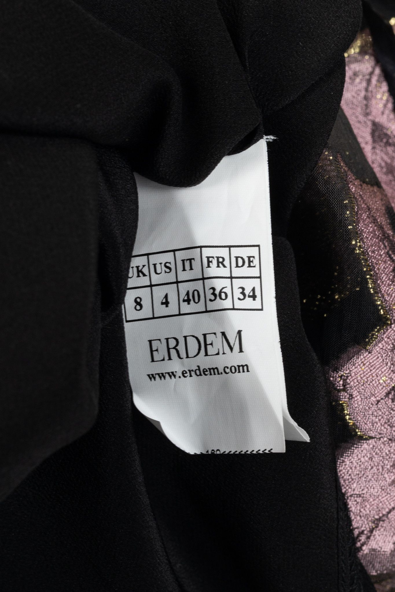 Erdem Erdem Effie Black Metallic Floral-Fil Coupe Organza Dress Size S / US 4 / IT 40 - 9 Thumbnail
