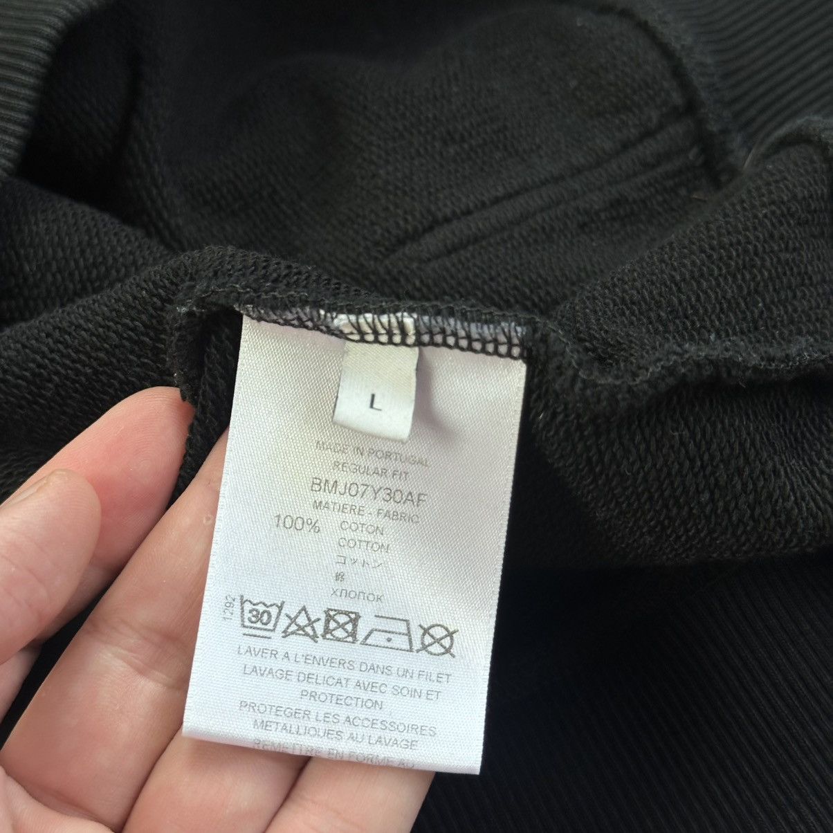 Givenchy Givenchy Black Address Patch Logo Hoodie Size L BMJ07Y30AF Size US L / EU 52-54 / 3 - 4 Thumbnail