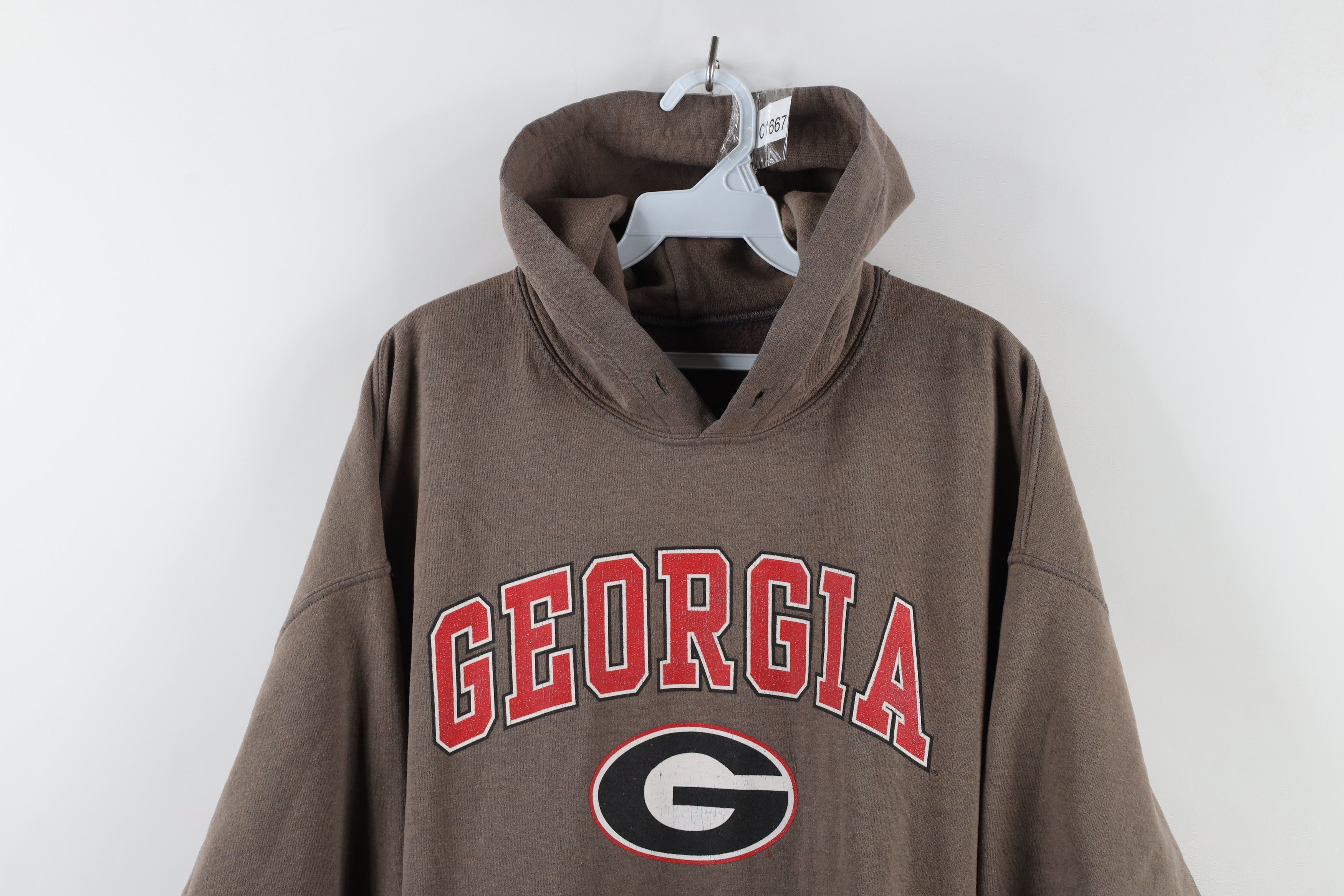 Vintage Vintage 90s Out University of Georgia Hoodie Sweatshirt Gray Size US XXL / EU 58 / 5 - 2 Thumbnail