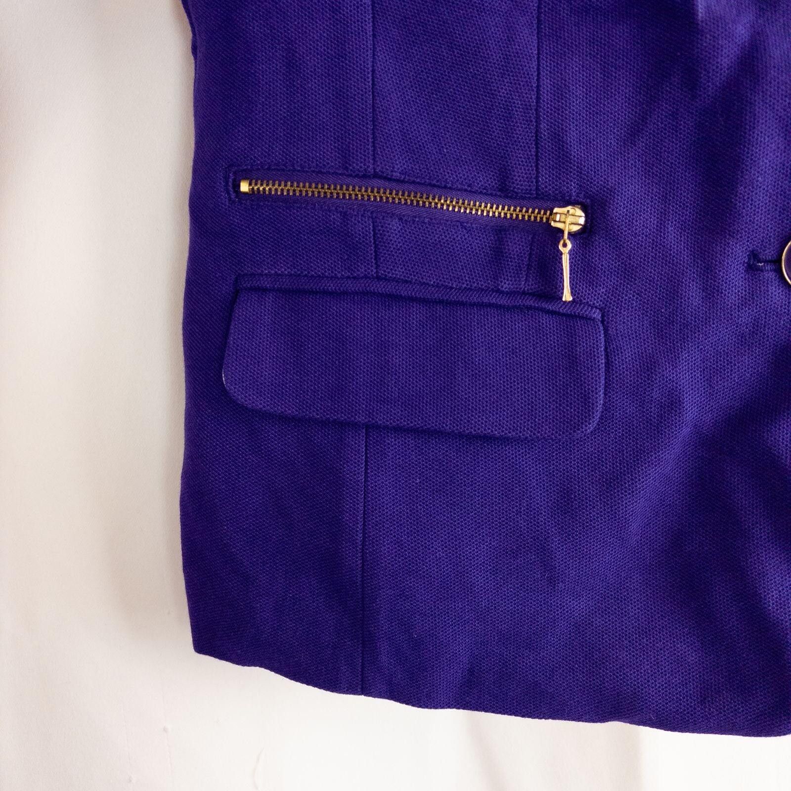 Chicos Chicos Dark Purple Solid Blazer Womens 1 Xsmall Size XS / US 0-2 / IT 36-38 - 6 Thumbnail