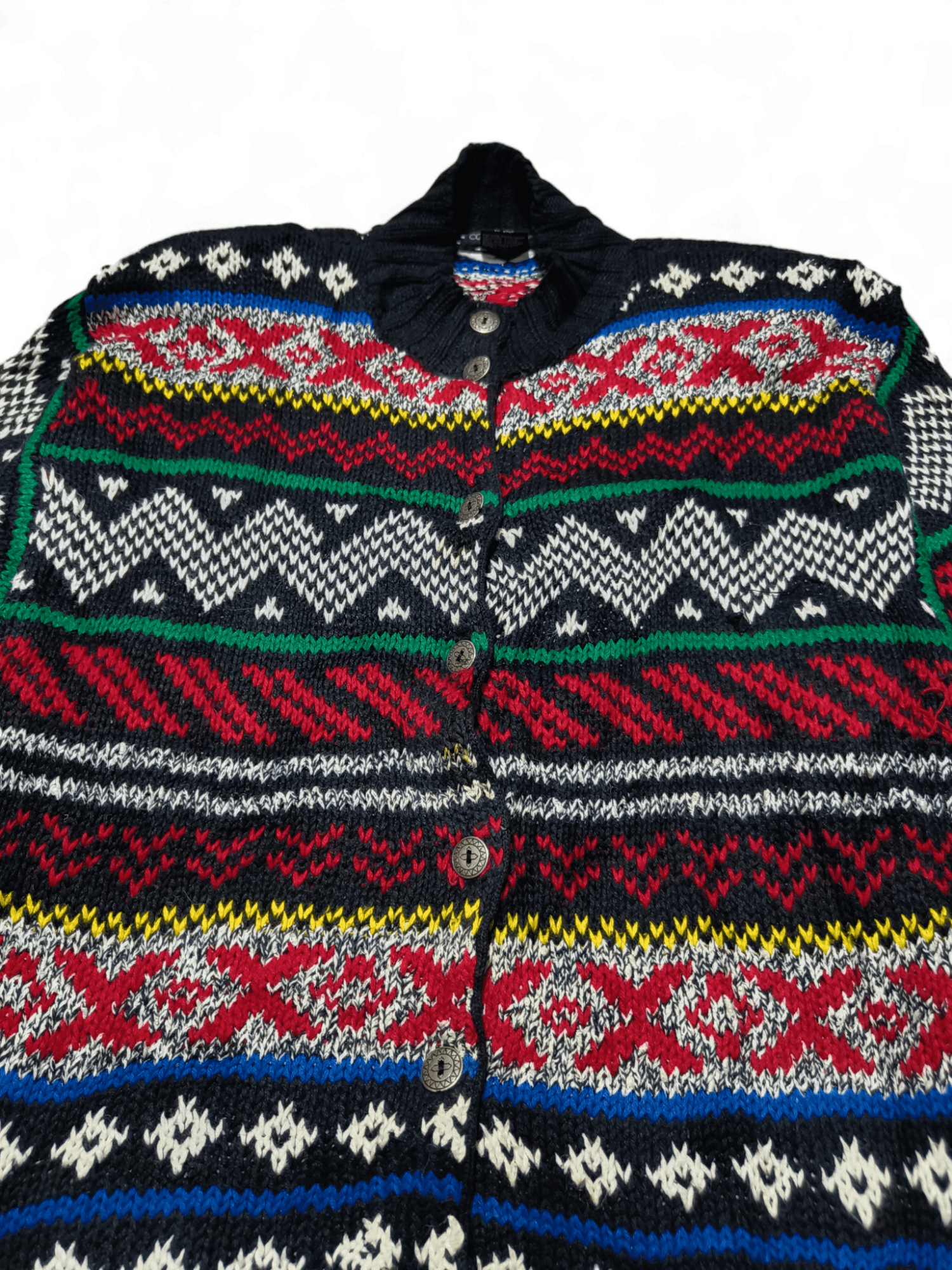 Other Vintage 80s COUNTERPARTS II Ethnic Pattern Knit Sweater Size US L / EU 52-54 / 3 - 7 Thumbnail