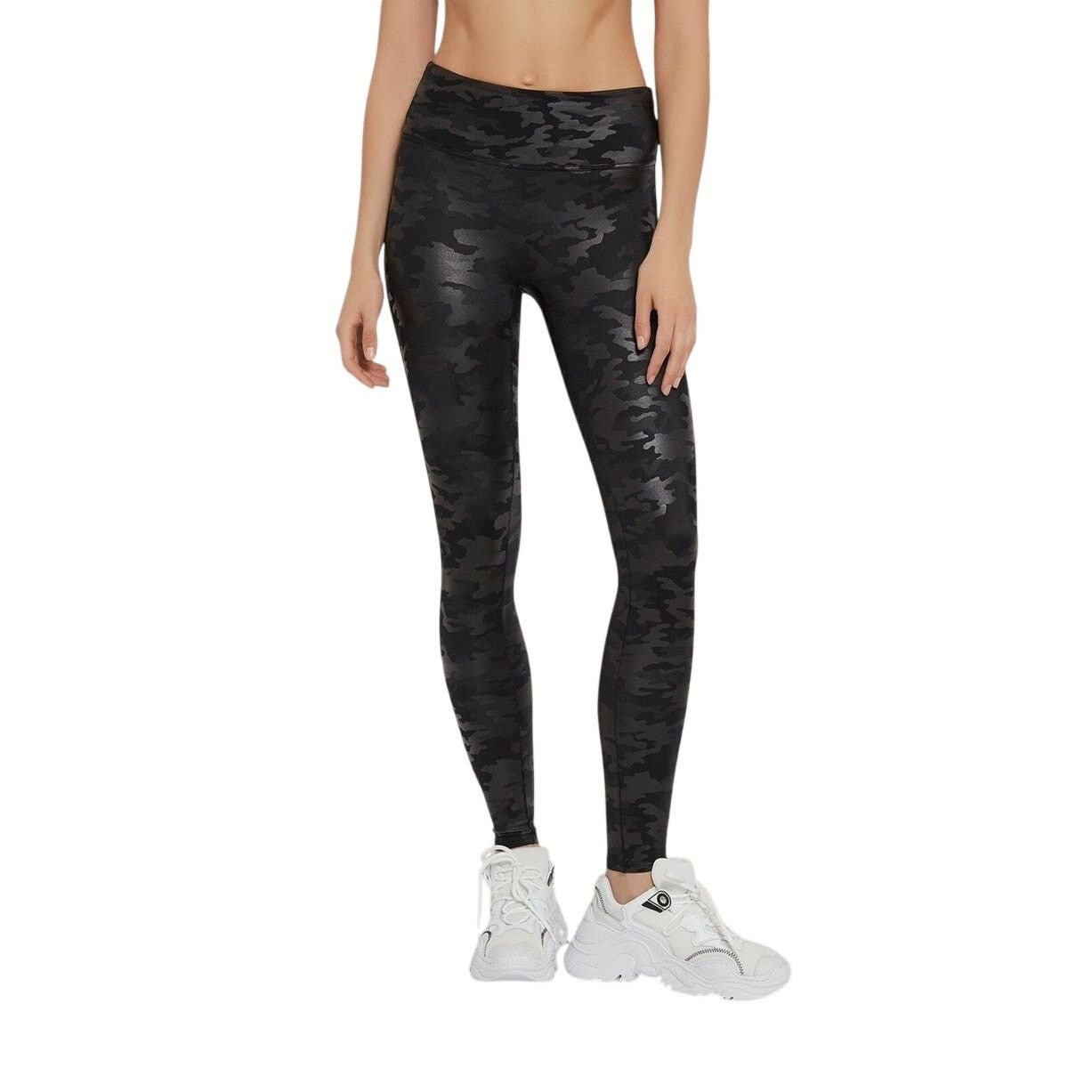 Spanx SPANXshape Faux Leather Camo Leggings Black Sz L Large NWOT Size 32" / US 10 / IT 46 - 2 Thumbnail
