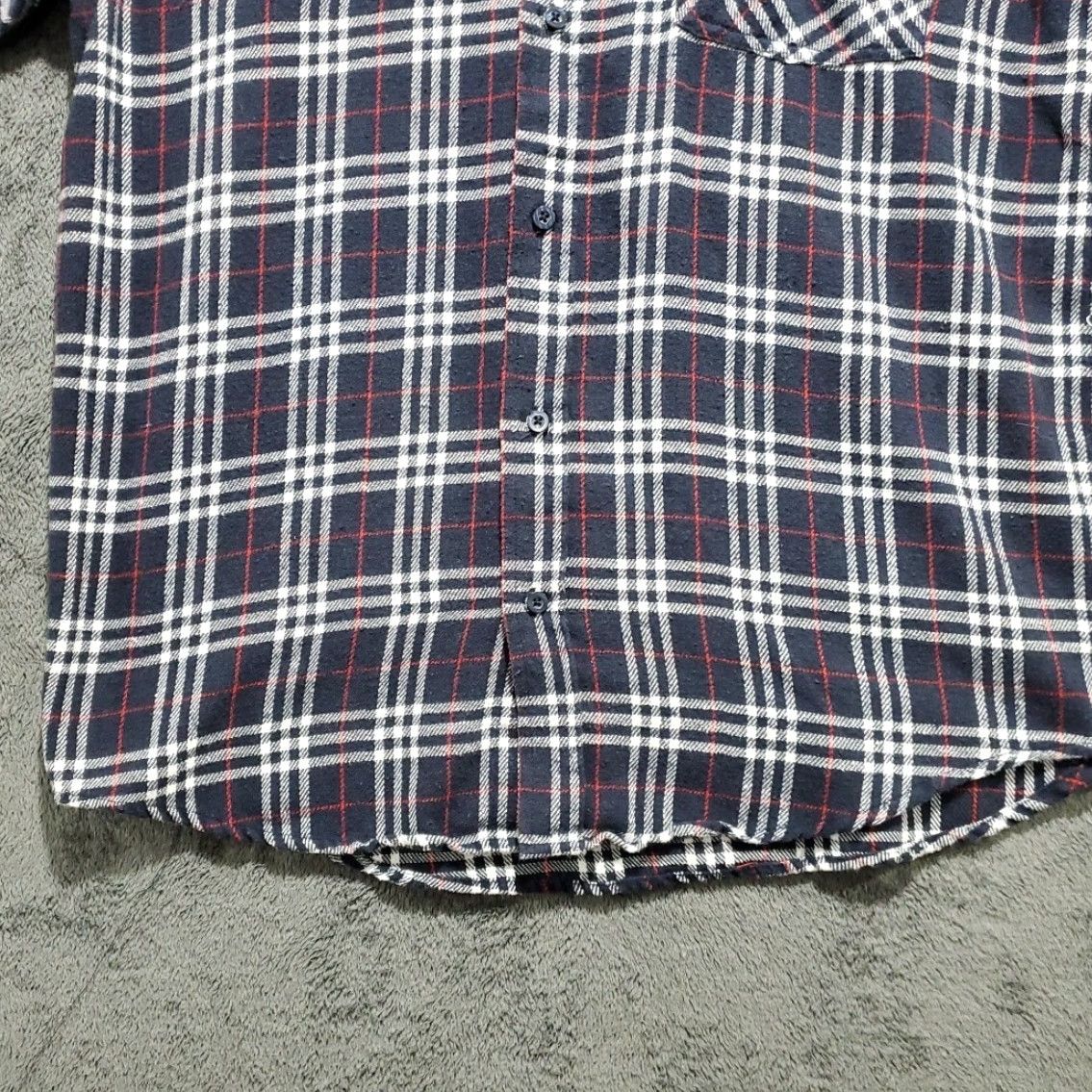 Vintage Tailor Vintage Flannel Shirt Mens XL Navy Plaid Button-Up Long Sleeve Cotton Blend All Seasons Shirt Size US XL / EU 56 / 4 - 6 Thumbnail