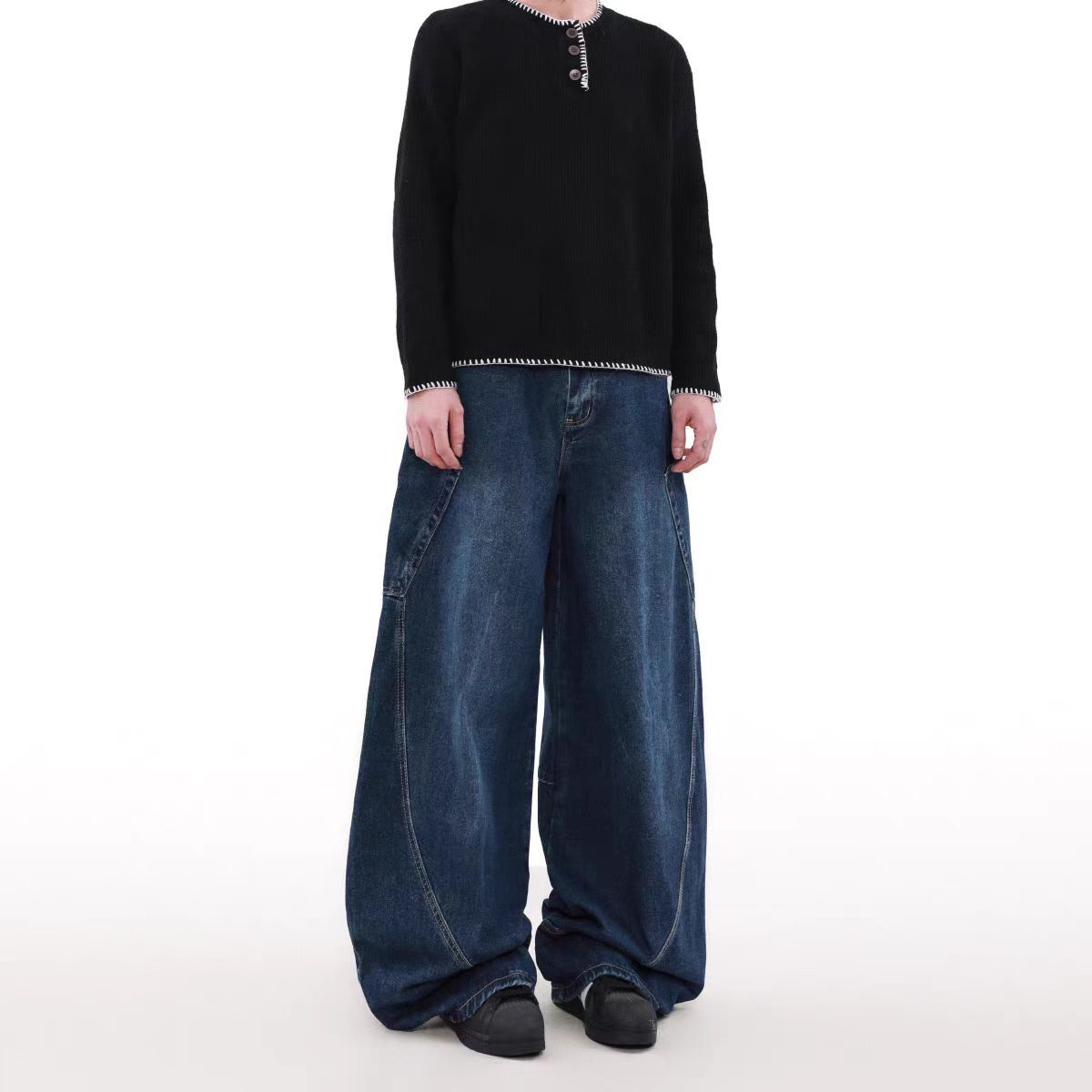 Japanese Brand × Jean Vintage Big Pocket Machete Loose Jeans Size US 32 / EU 48 - 3 Thumbnail